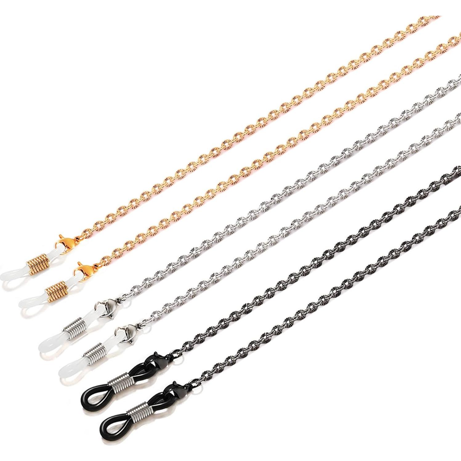 Cadena de Gafas 3 PCS Acero Inoxidable Unisex Elegante