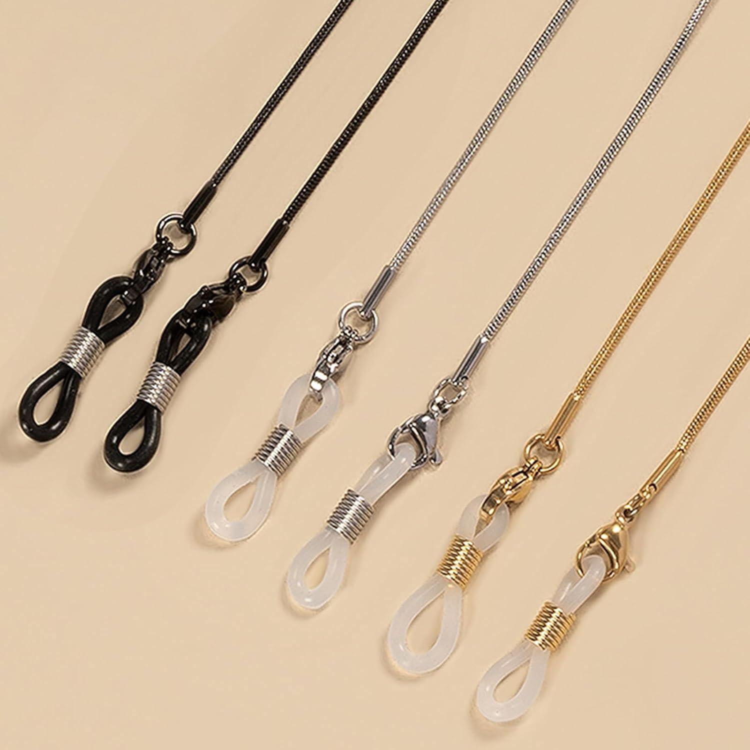 Cadena de Gafas 3 PCS Acero Inoxidable Unisex Elegante