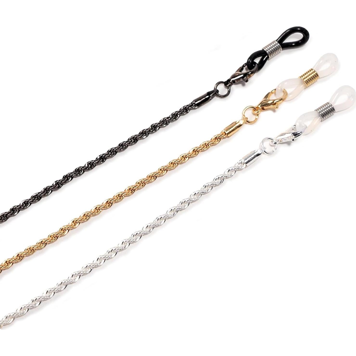 Cadena de Gafas 3 PCS Acero Inoxidable Unisex Elegante