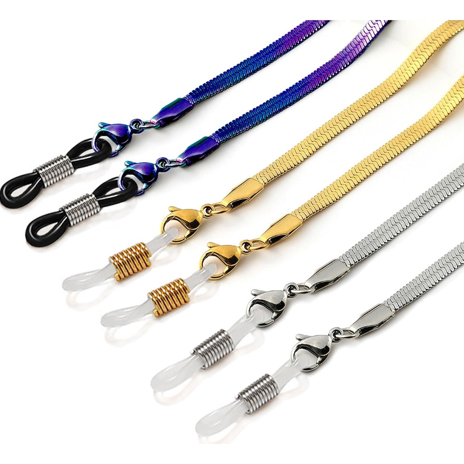 Cadena de Gafas 3 PCS Acero Inoxidable Unisex Elegante