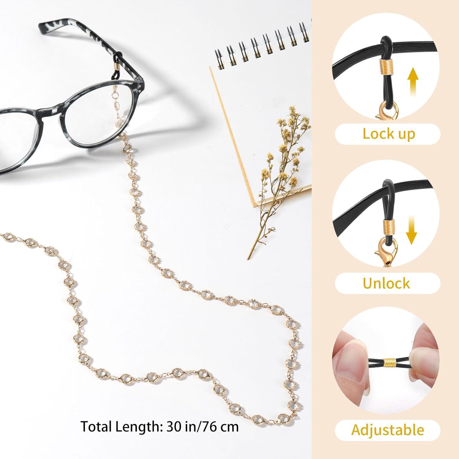 Cadena de Gafas BILIONE de Cristal para Mujeres y Niñas - 76 cm