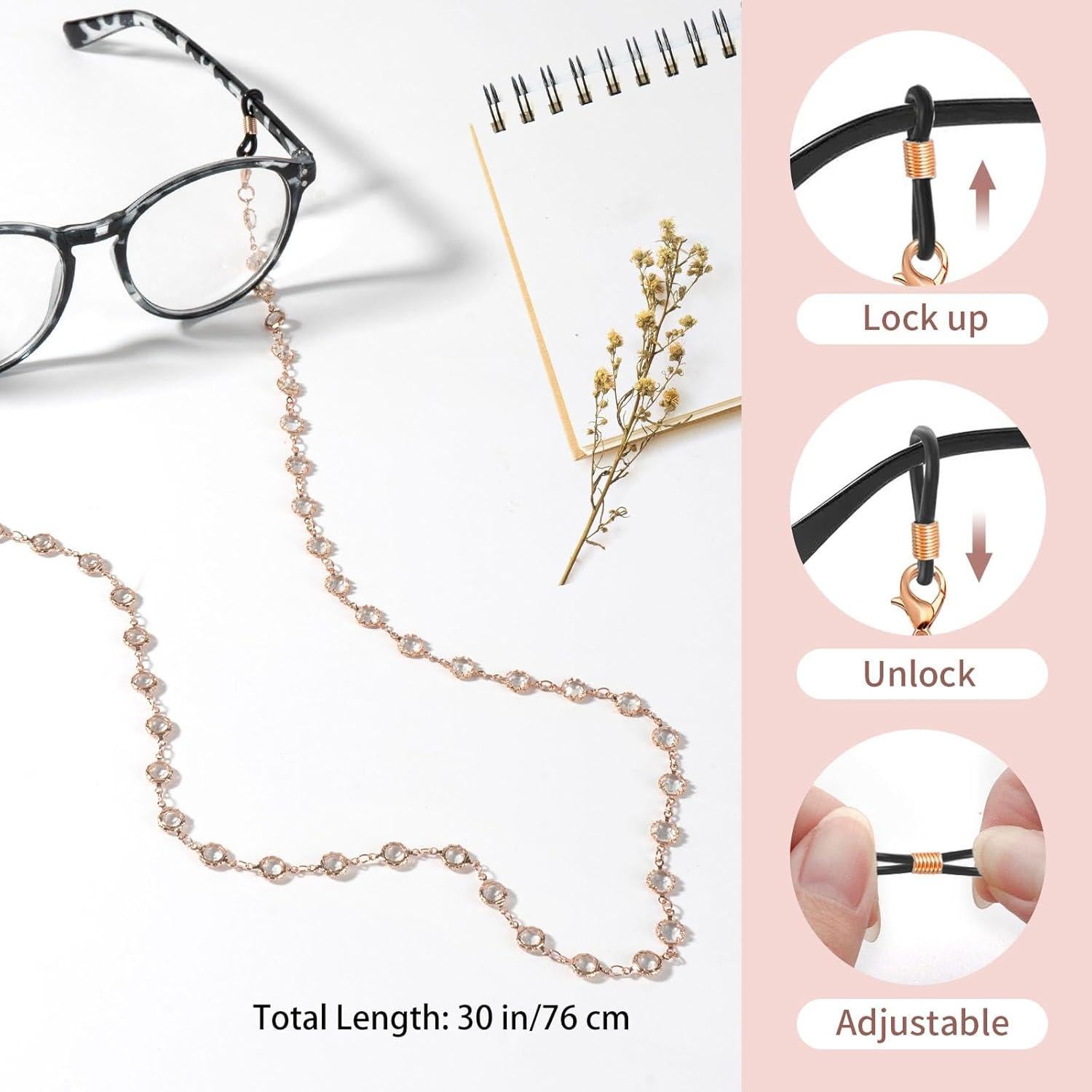 Cadena de Gafas BILIONE Oro Rosa 76 cm para Mujeres y Niñas