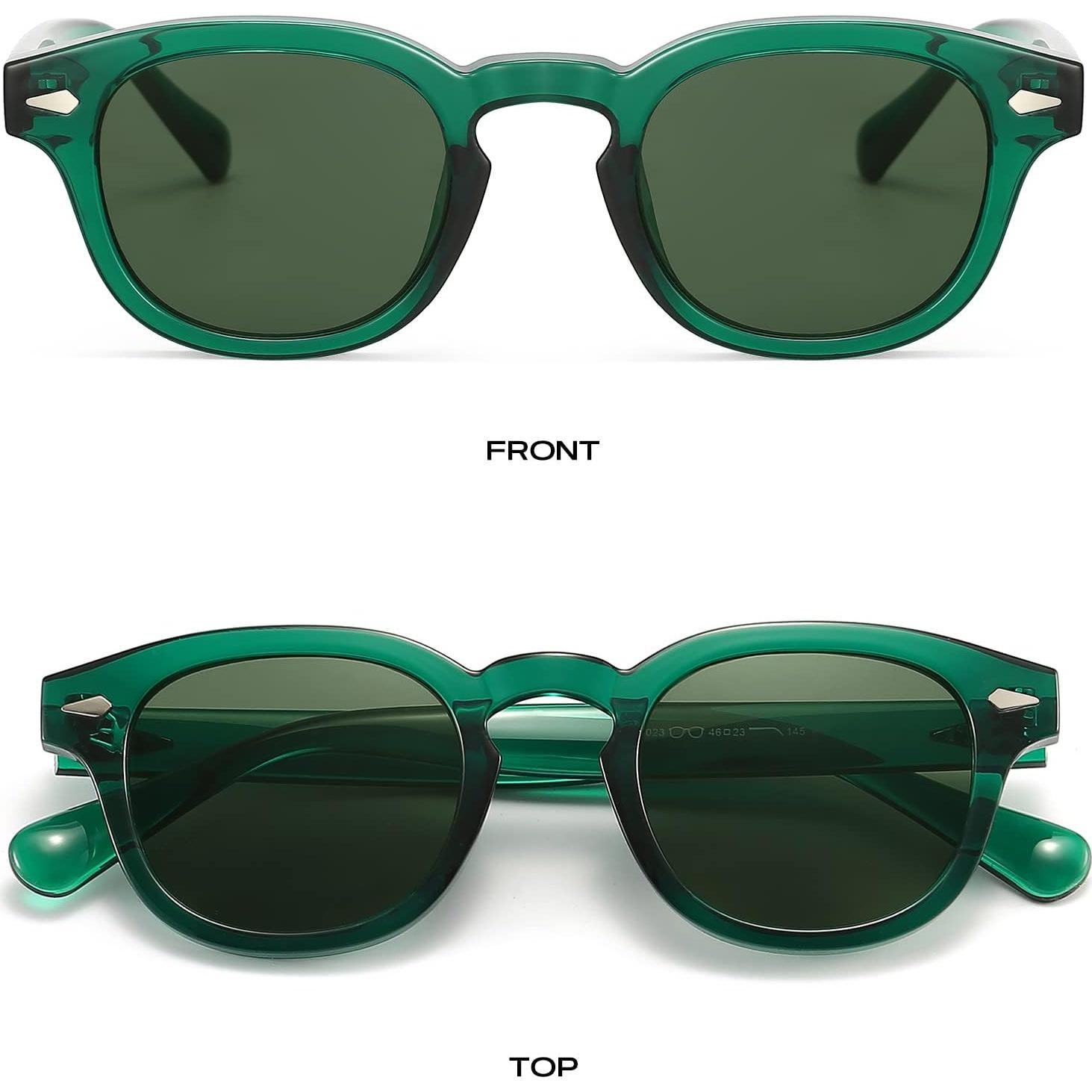 Gafas de Sol Gtand Unisex Retro 46mm UV400 Montura Verde