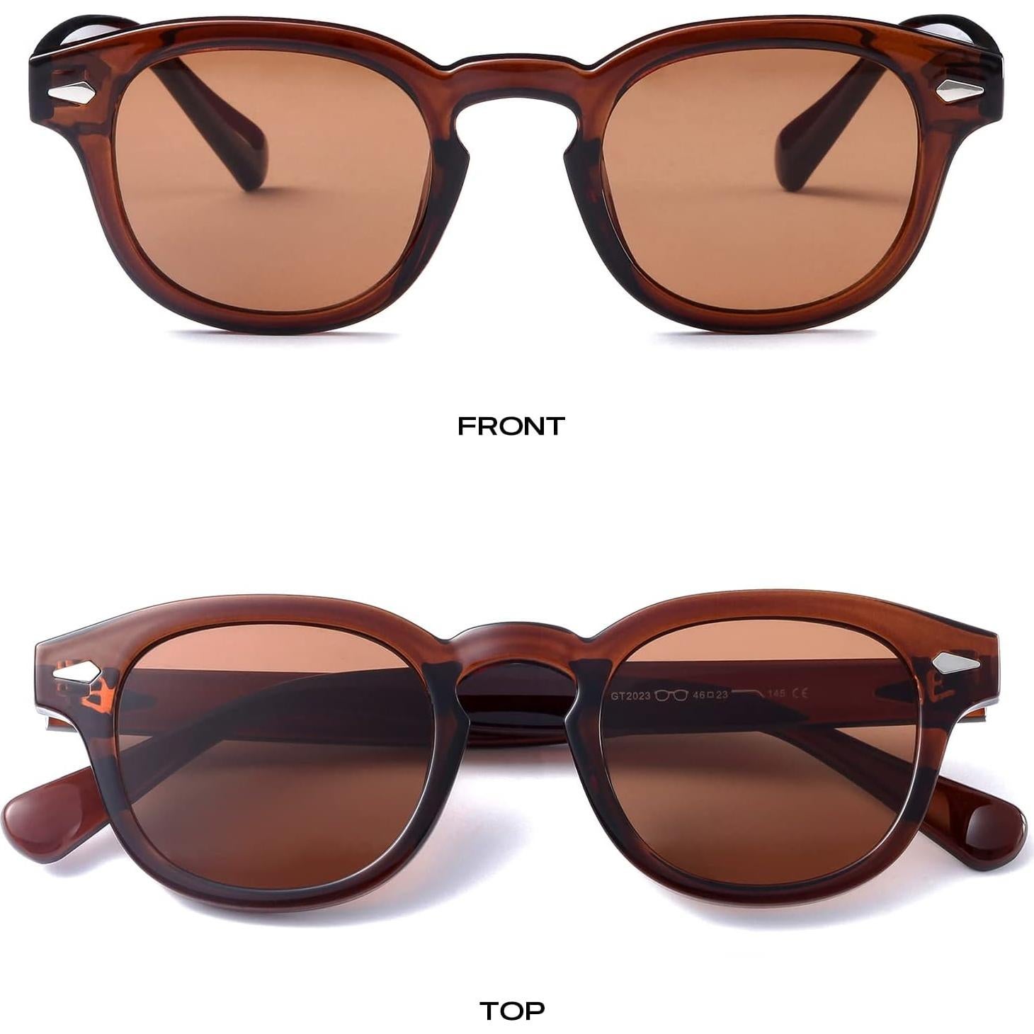 Gafas de Sol Gtand Unisex Retro 46mm UV400 Marrón