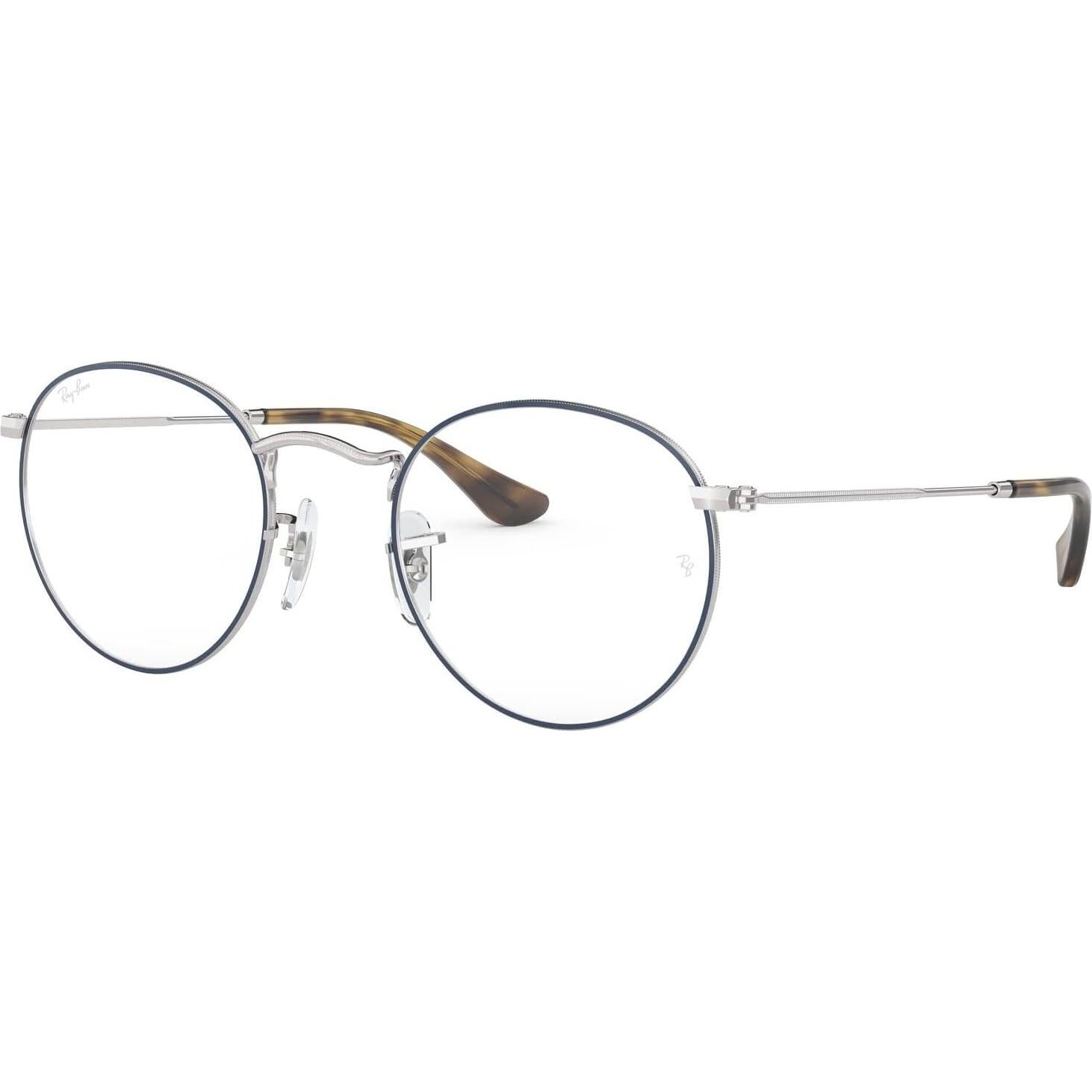 Gafas Ray-Ban Rx3447V Redondas Metal 47mm Azul Plata