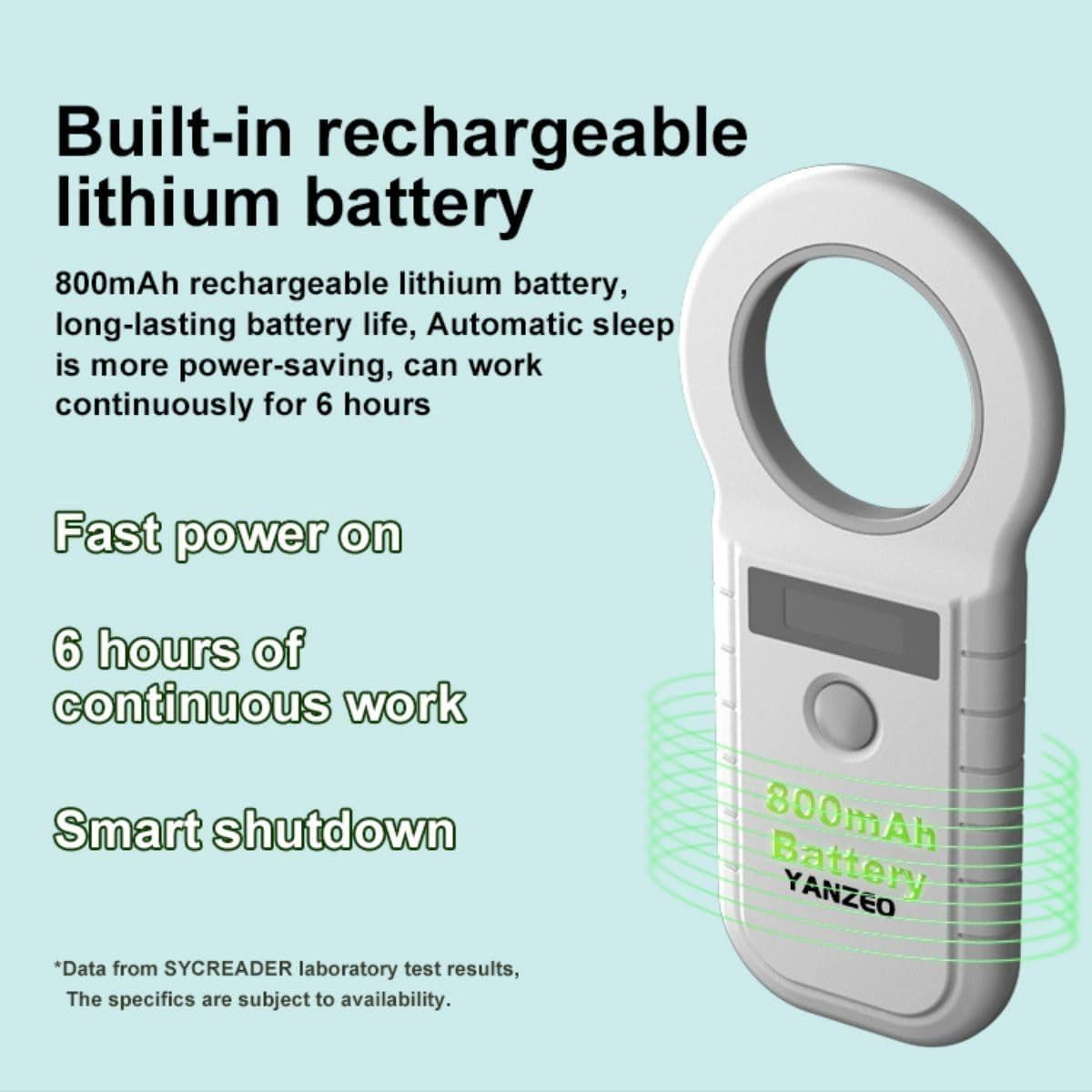 Lector de Microchip Yanzeo AR180C 134.2KHz para Mascotas