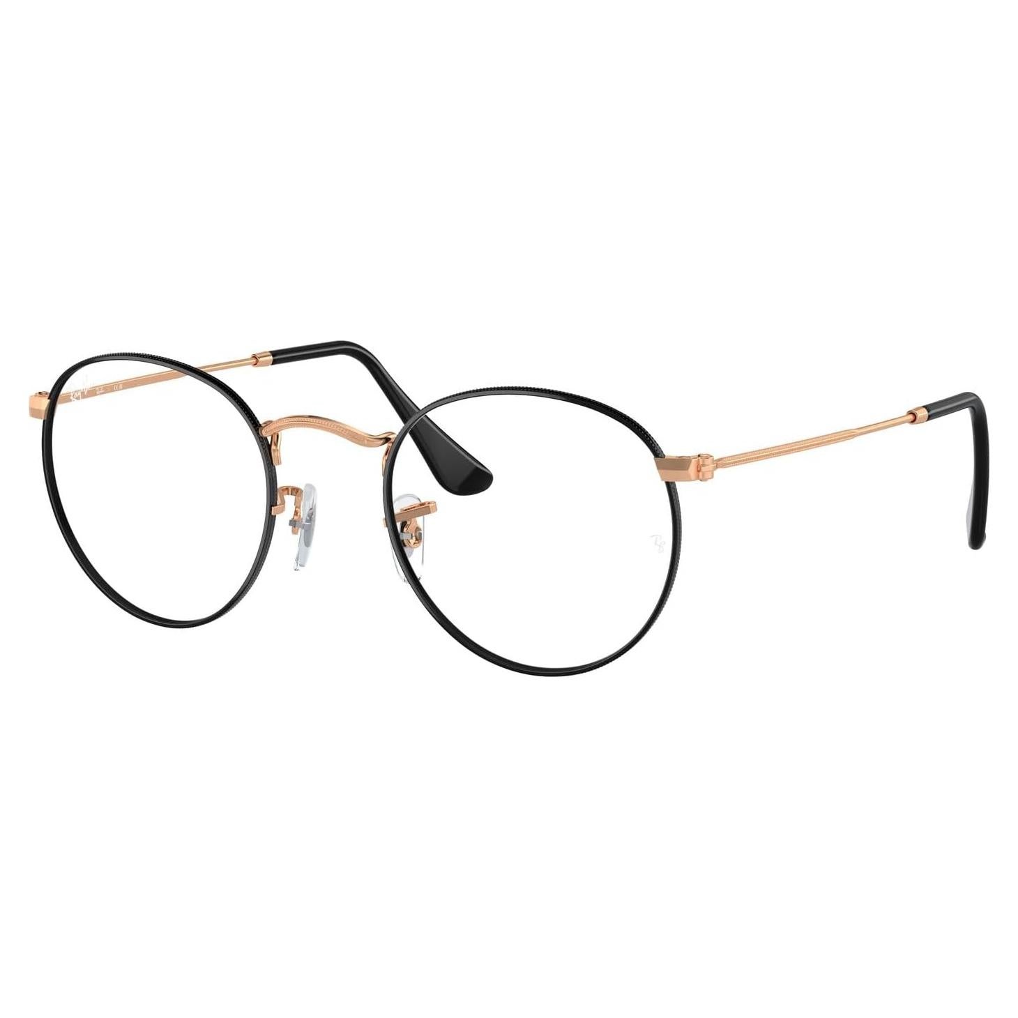 Gafas Ray-Ban RX3447V Redondas Metal 47mm Negro/Oro Rosa