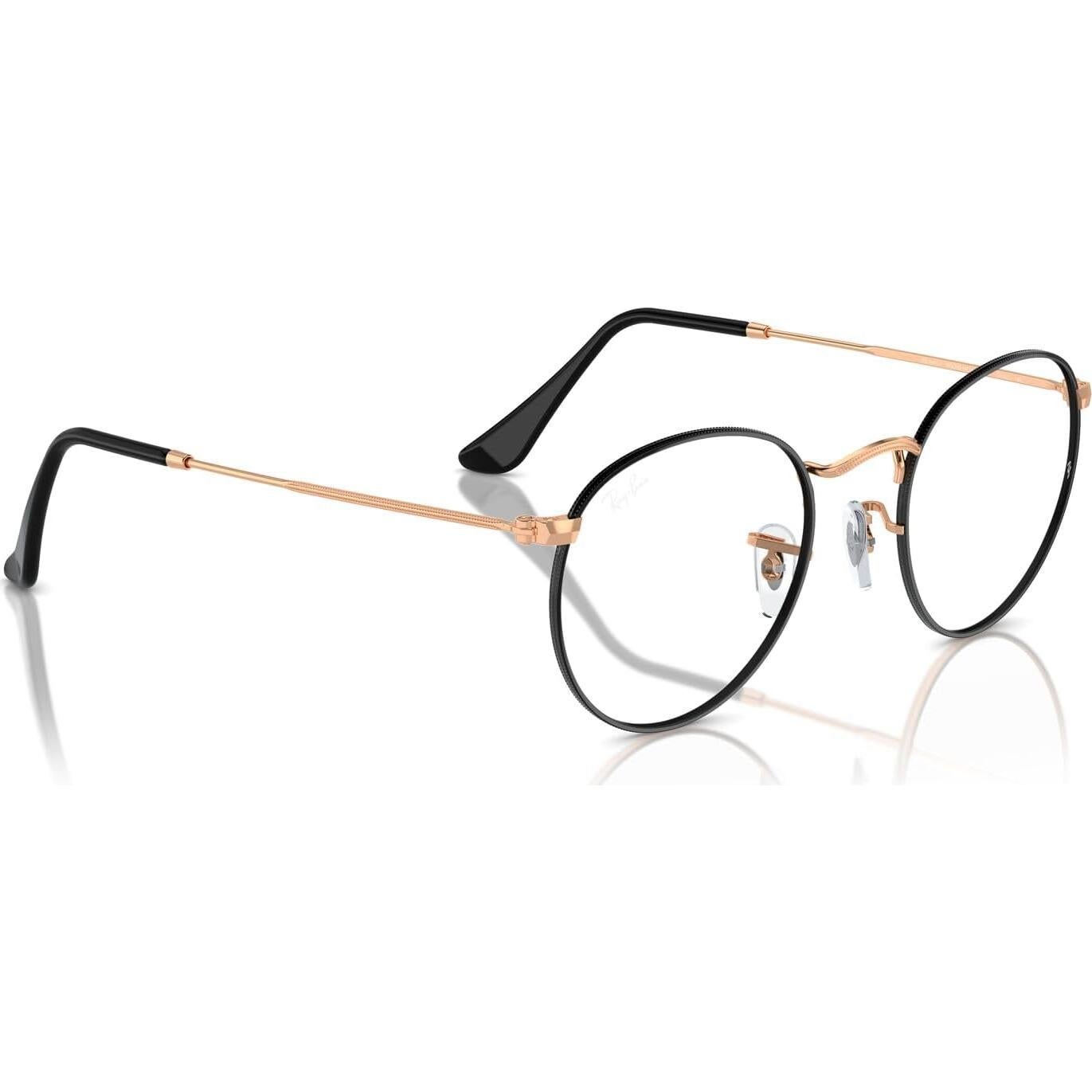 Gafas Ray-Ban RX3447V Redondas Metal 47mm Negro/Oro Rosa