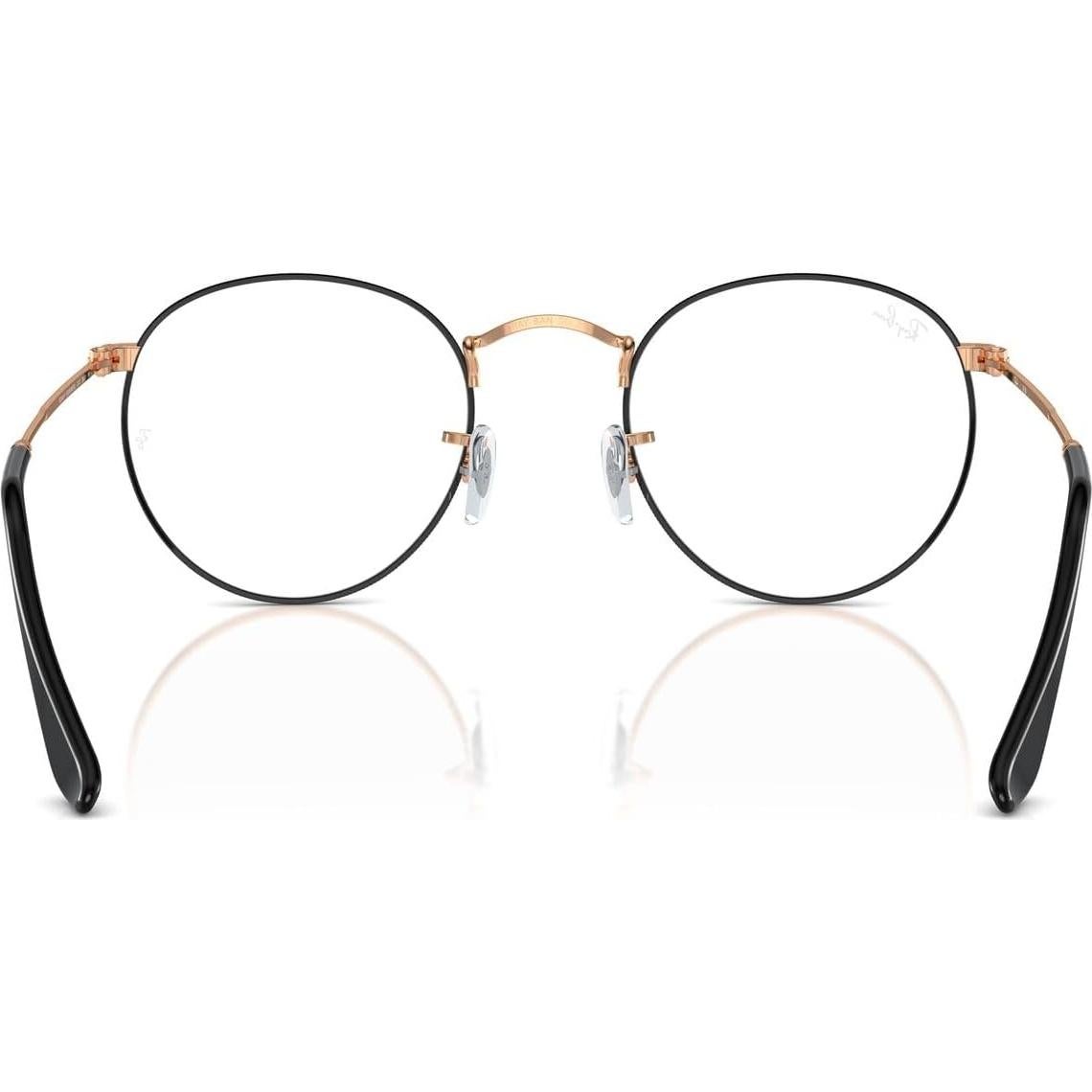 Gafas Ray-Ban RX3447V Redondas Metal 47mm Negro/Oro Rosa