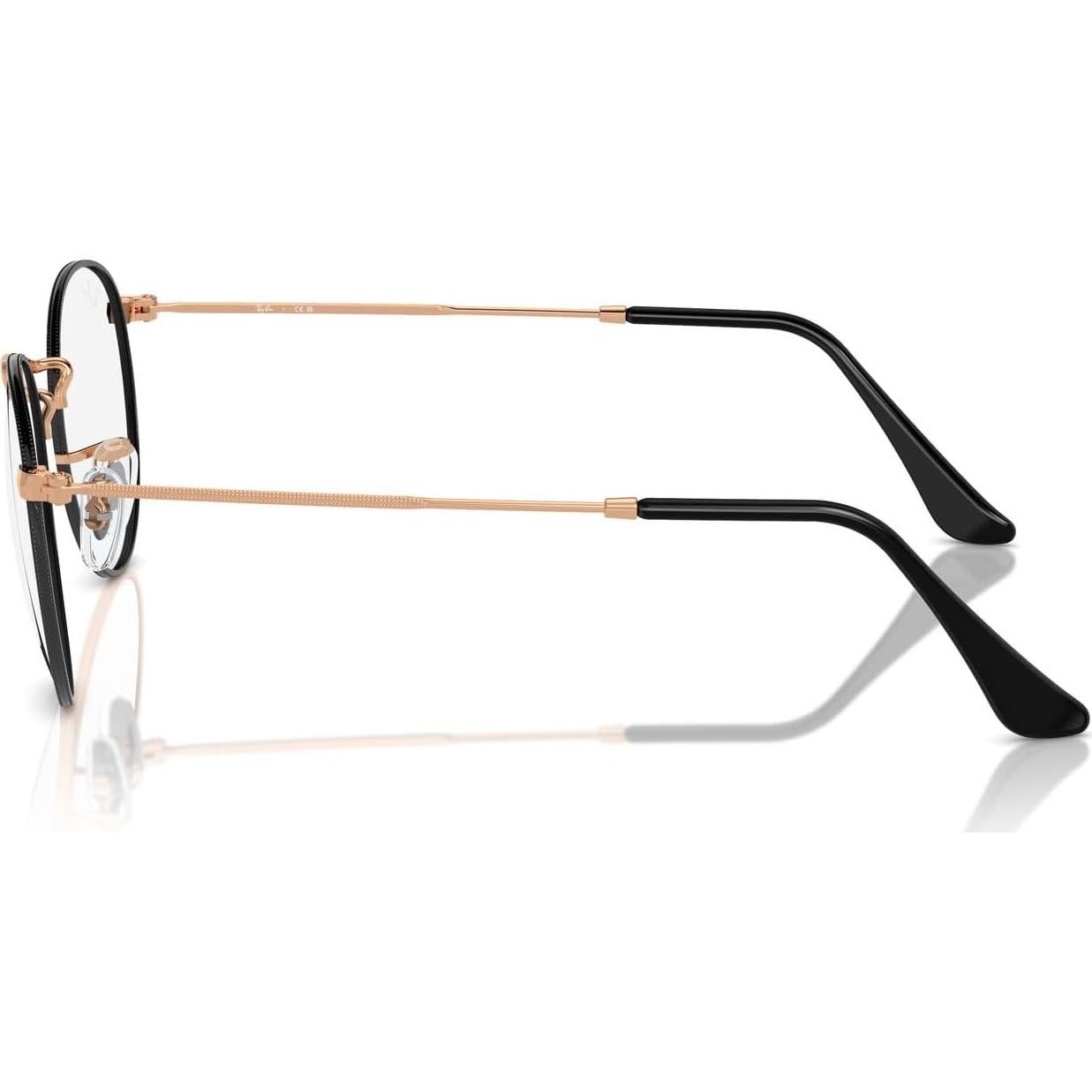 Gafas Ray-Ban RX3447V Redondas Metal 47mm Negro/Oro Rosa