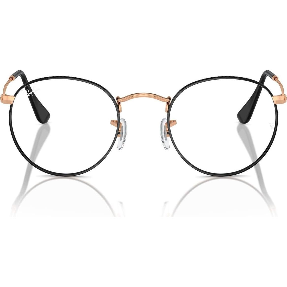 Gafas Ray-Ban RX3447V Redondas Metal 47mm Negro/Oro Rosa