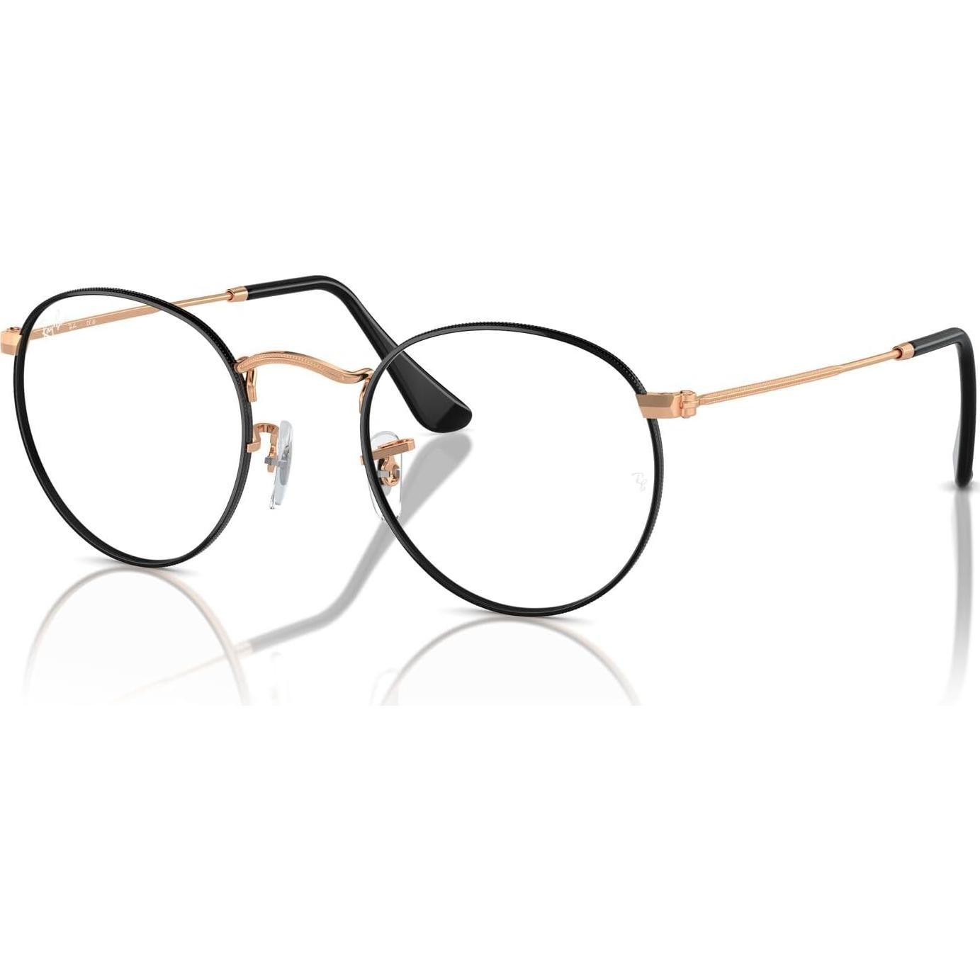 Gafas Ray-Ban RX3447V Redondas Metal 47mm Negro/Oro Rosa