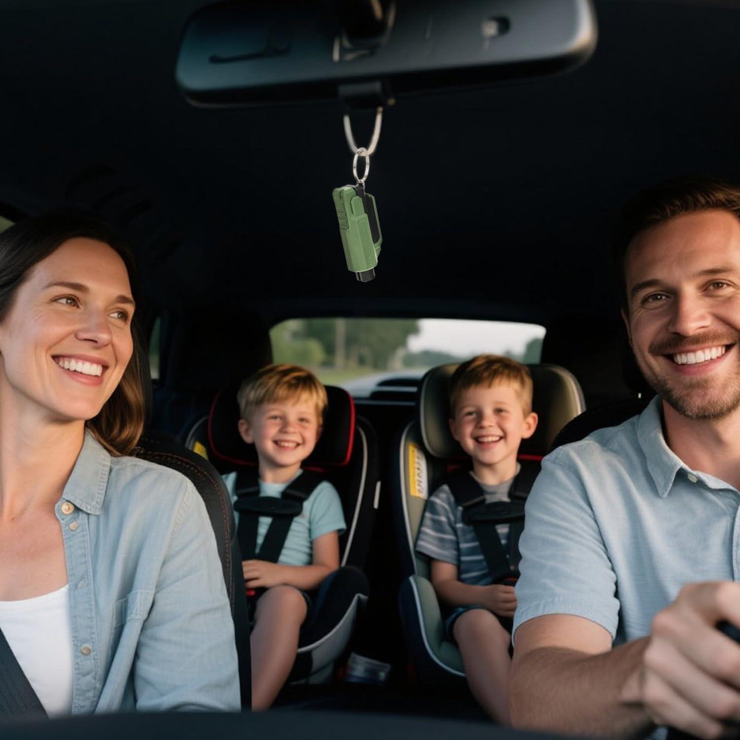 Martillo de Seguridad SINSEN para Automóvil - Rompedor de Cristales y Cortador de Cinturones