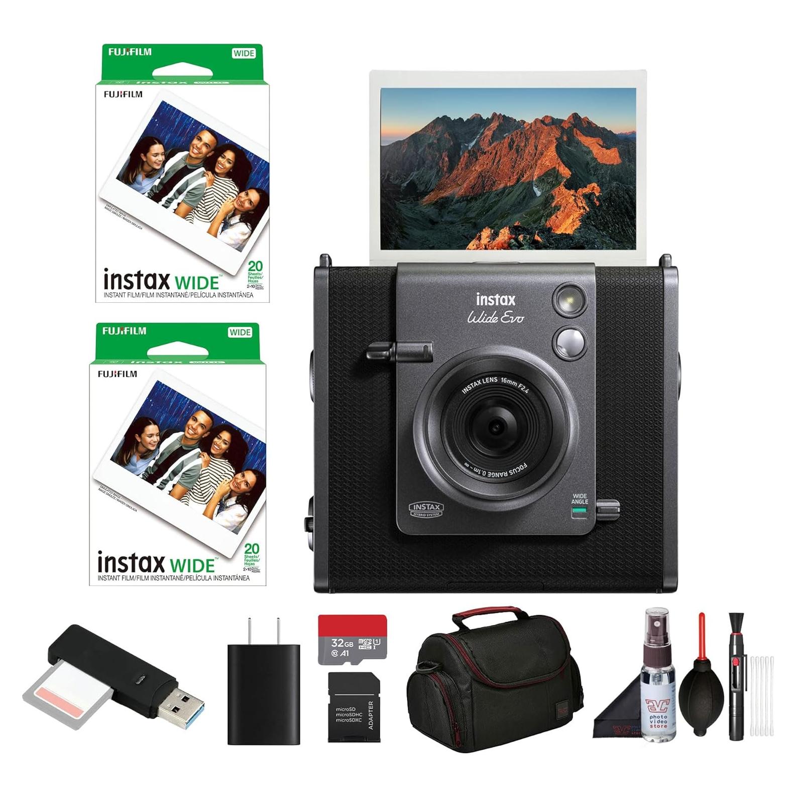 Cámara Instantánea Híbrida Fujifilm Instax Wide EVO + Accesorios