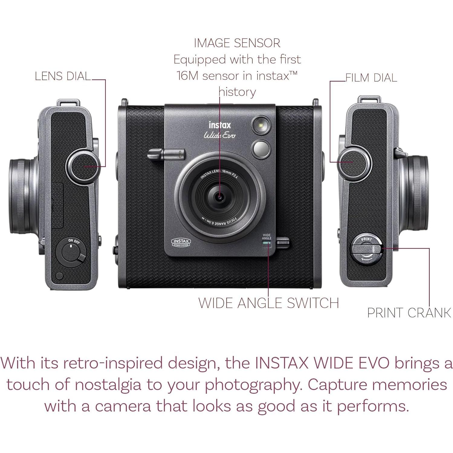 Cámara Instantánea Híbrida Fujifilm Instax Wide EVO + Accesorios