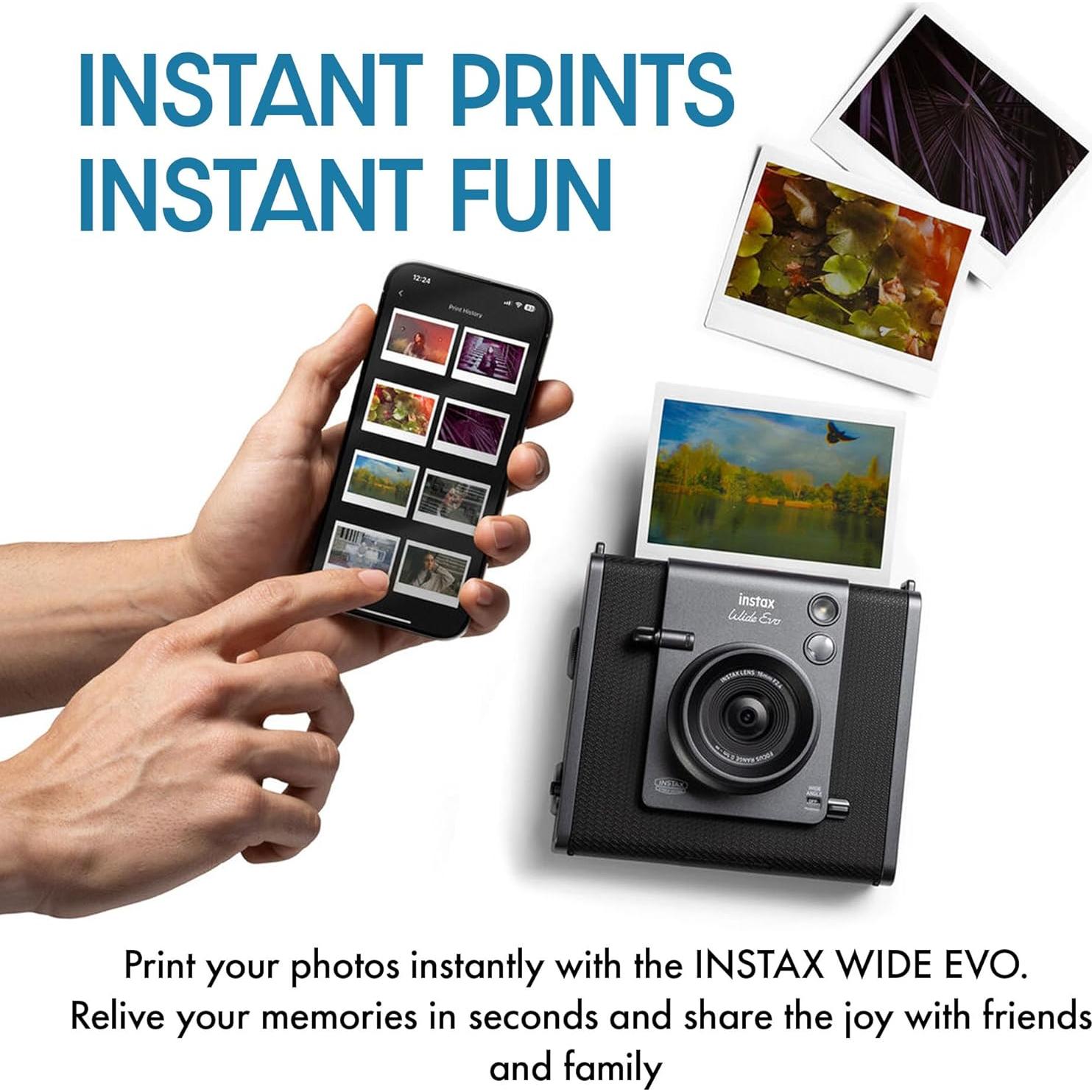 Cámara Instantánea Híbrida Fujifilm Instax Wide EVO + Accesorios