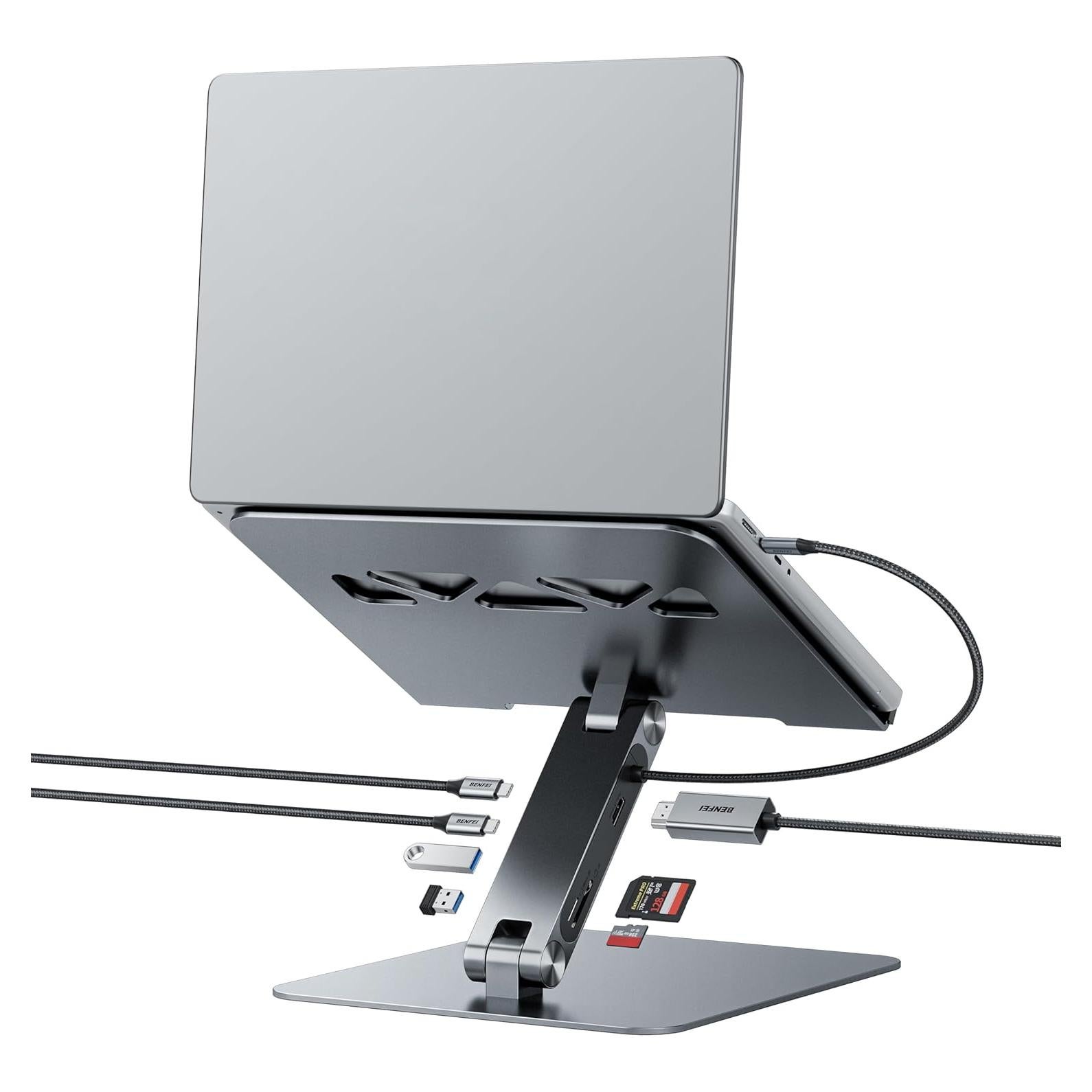 Soporte para Laptop BENFEI con Estación de Acoplamiento 7en1