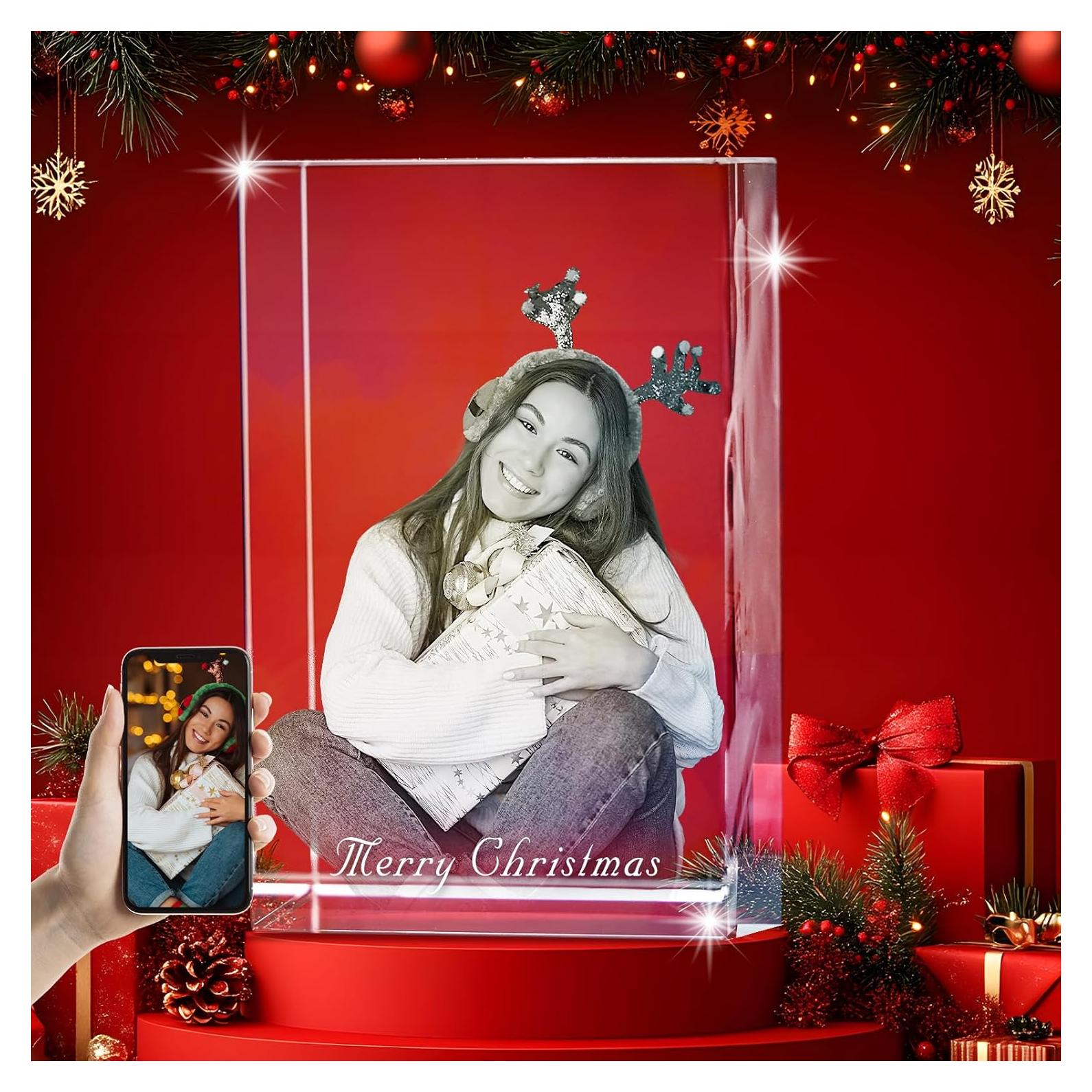 Cristal 3D Personalizado 3D LovePix - Pequeño con Base LED