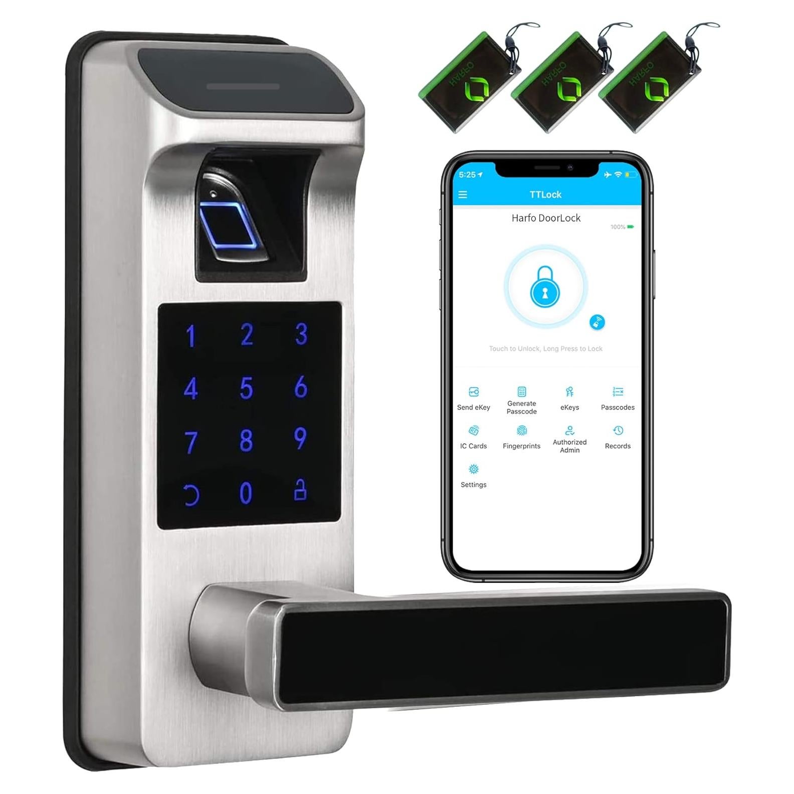 Cerradura Inteligente HARFO A01 Huella Dactilar y App