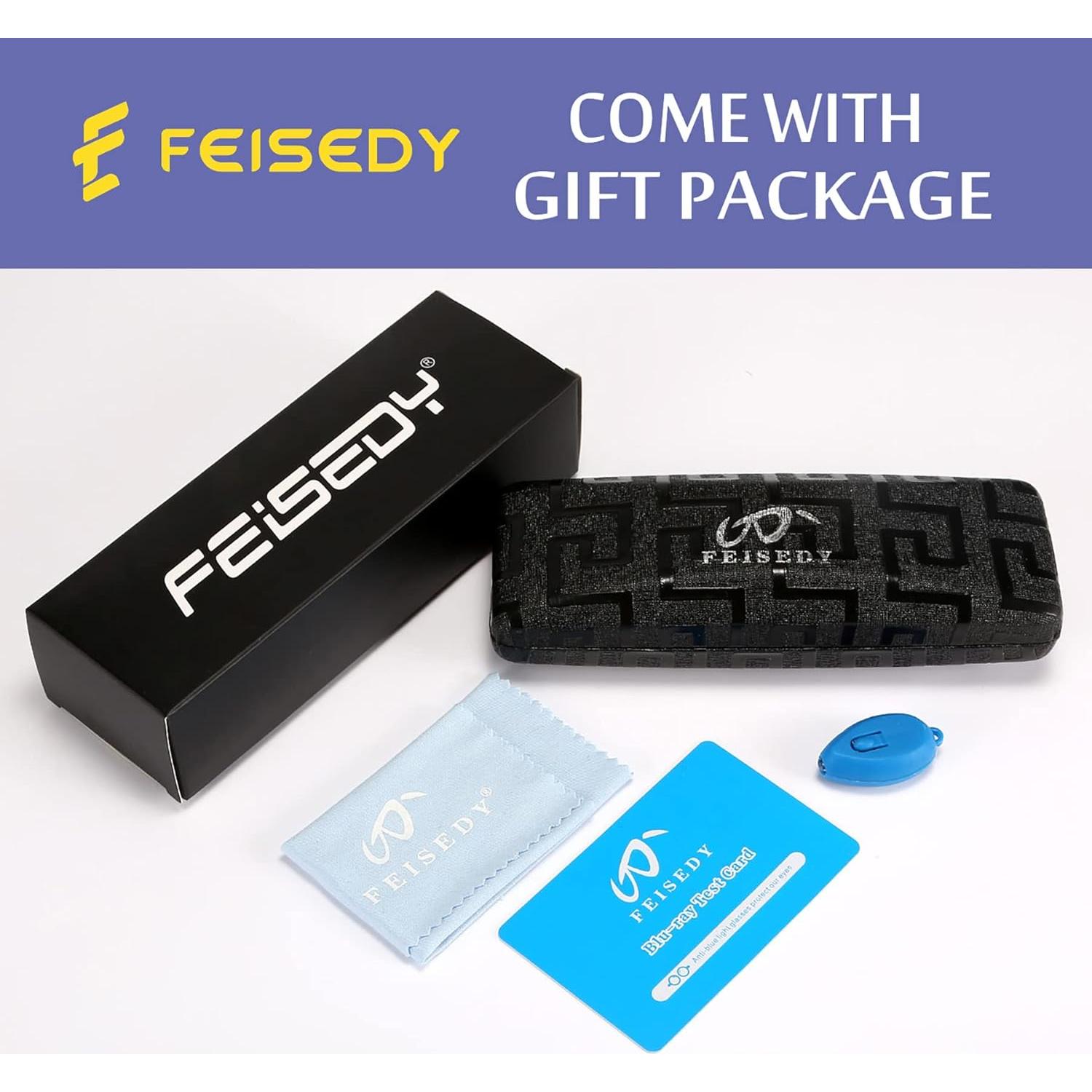 Gafas de Lectura FEISEDY B2479 Retro Cuadradas 2.0x