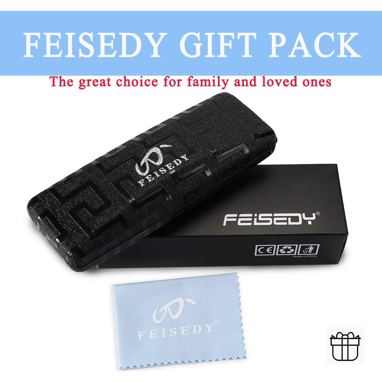 Gafas de Lectura FEISEDY B2479 Retro Cuadradas 2.0x