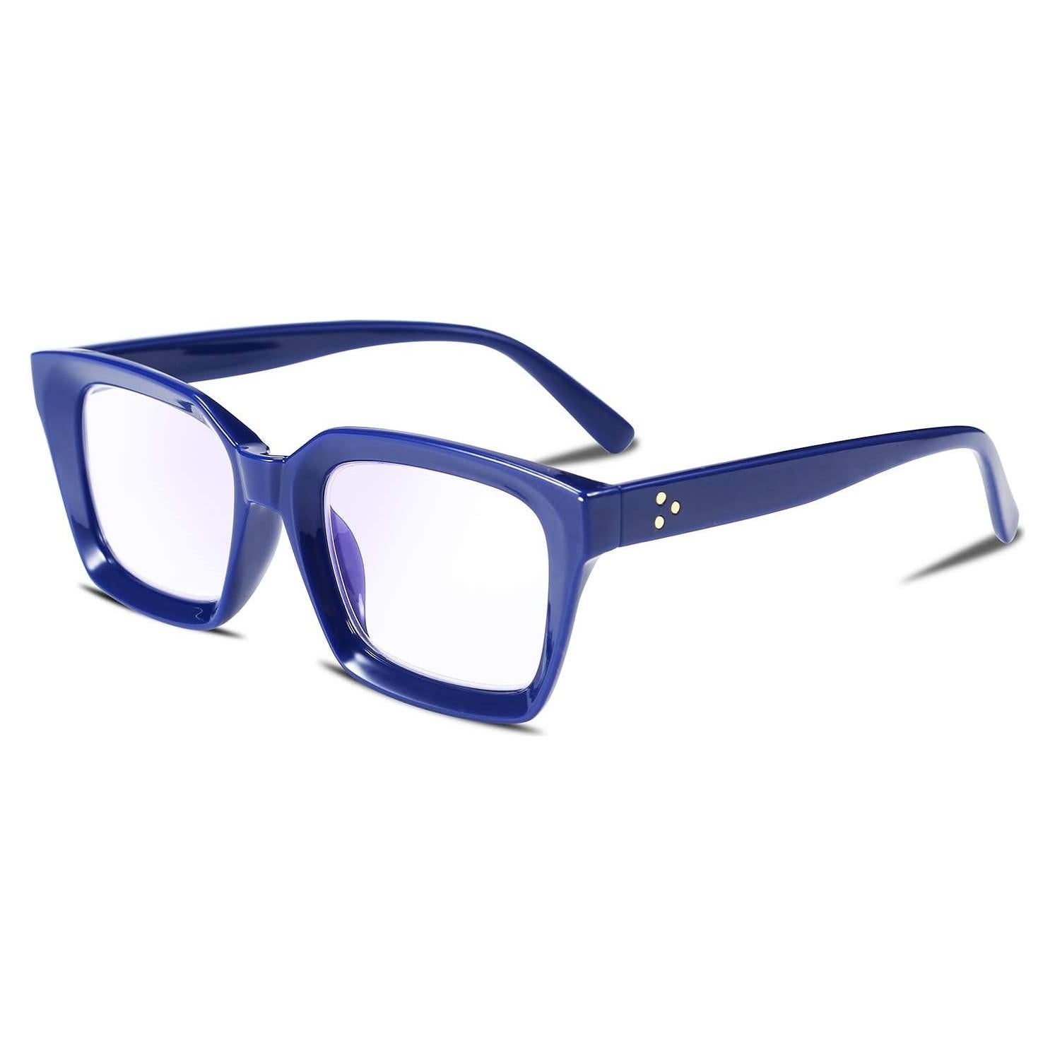 Gafas de Lectura FEISEDY B2479 Retro Cuadradas Azul 2.0x