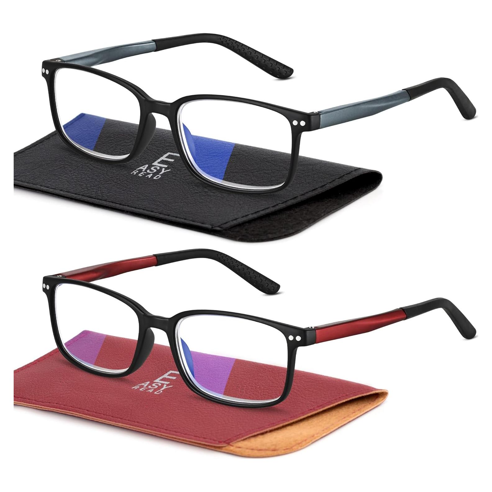 Gafas de Lectura EASY READ 2 Pares TR90 con Luz Azul