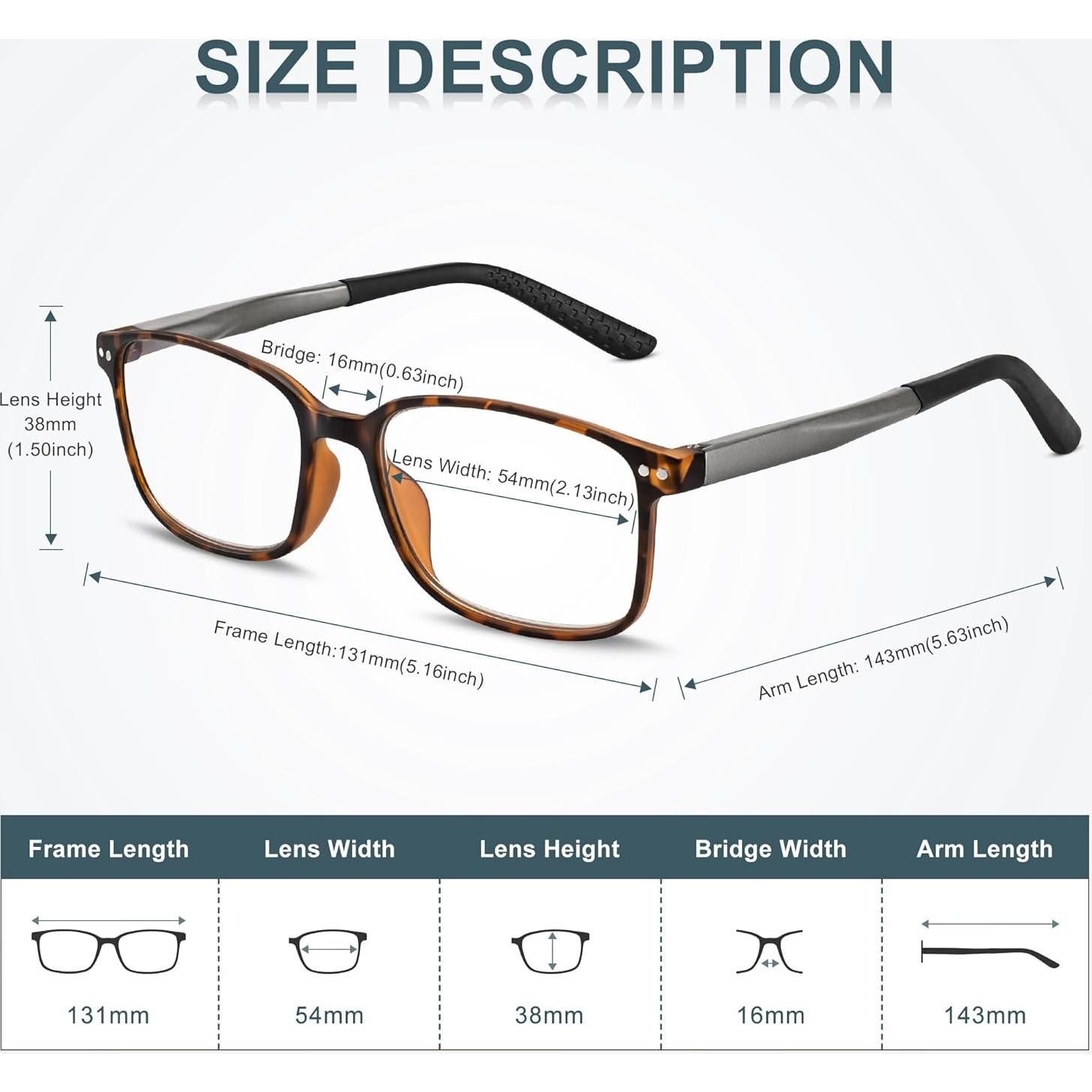 Gafas de Lectura EASY READ 2 Pares TR90 Anti Luz Azul