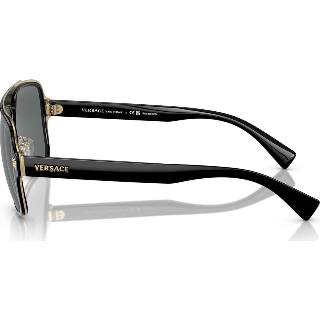 Gafas de sol Versace Hombre Marco Negro Lentes 56mm