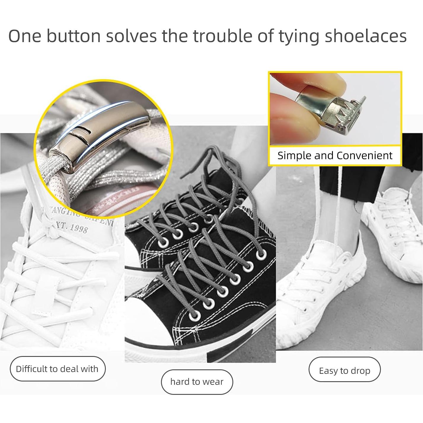 6 Piezas Hebillas Magnéticas para Cordones de Zapatos