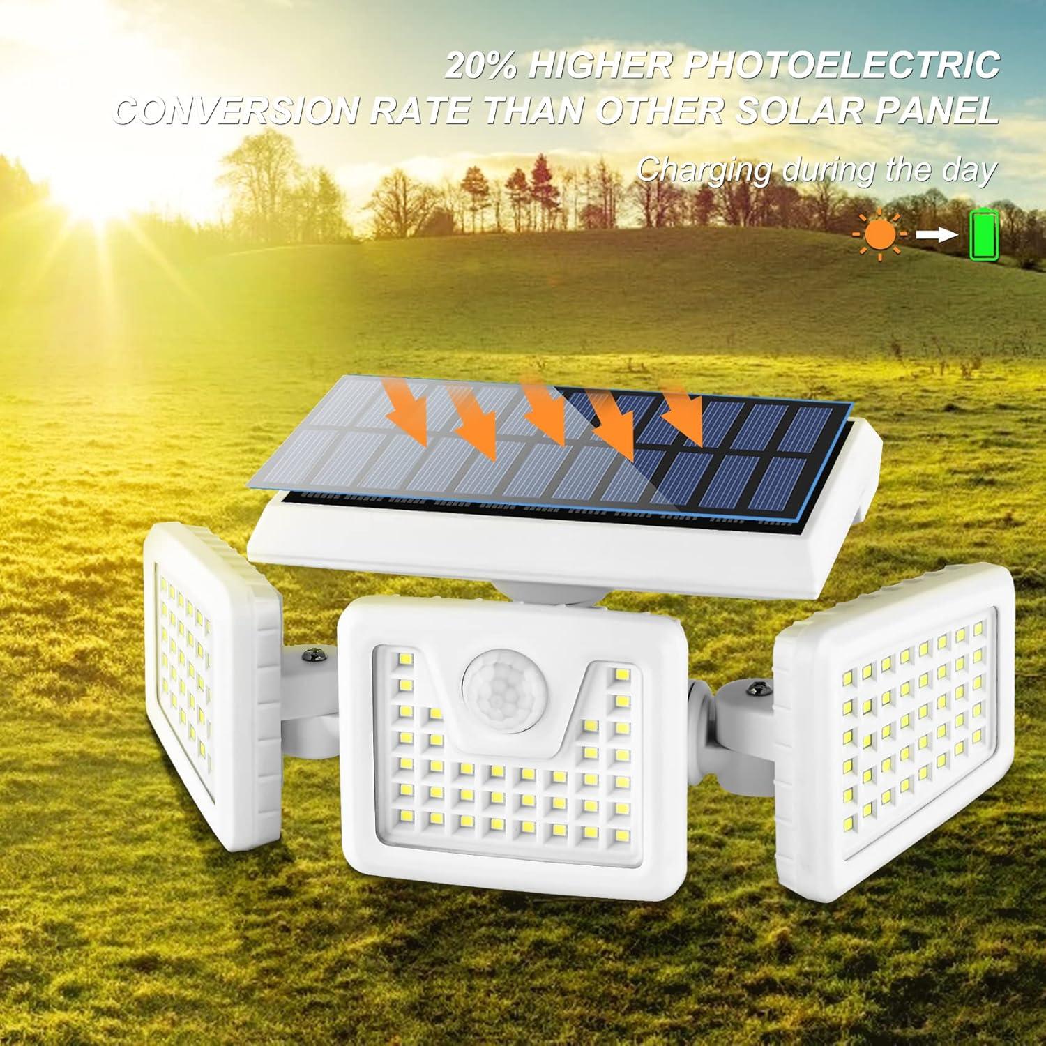 Luces Solares INCX 156 LED con Sensor de Movimiento IP65