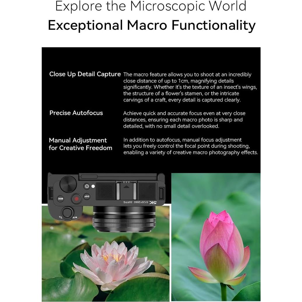 Cámara Digital ORDRO G930B 5K 64MP con Pantalla Táctil