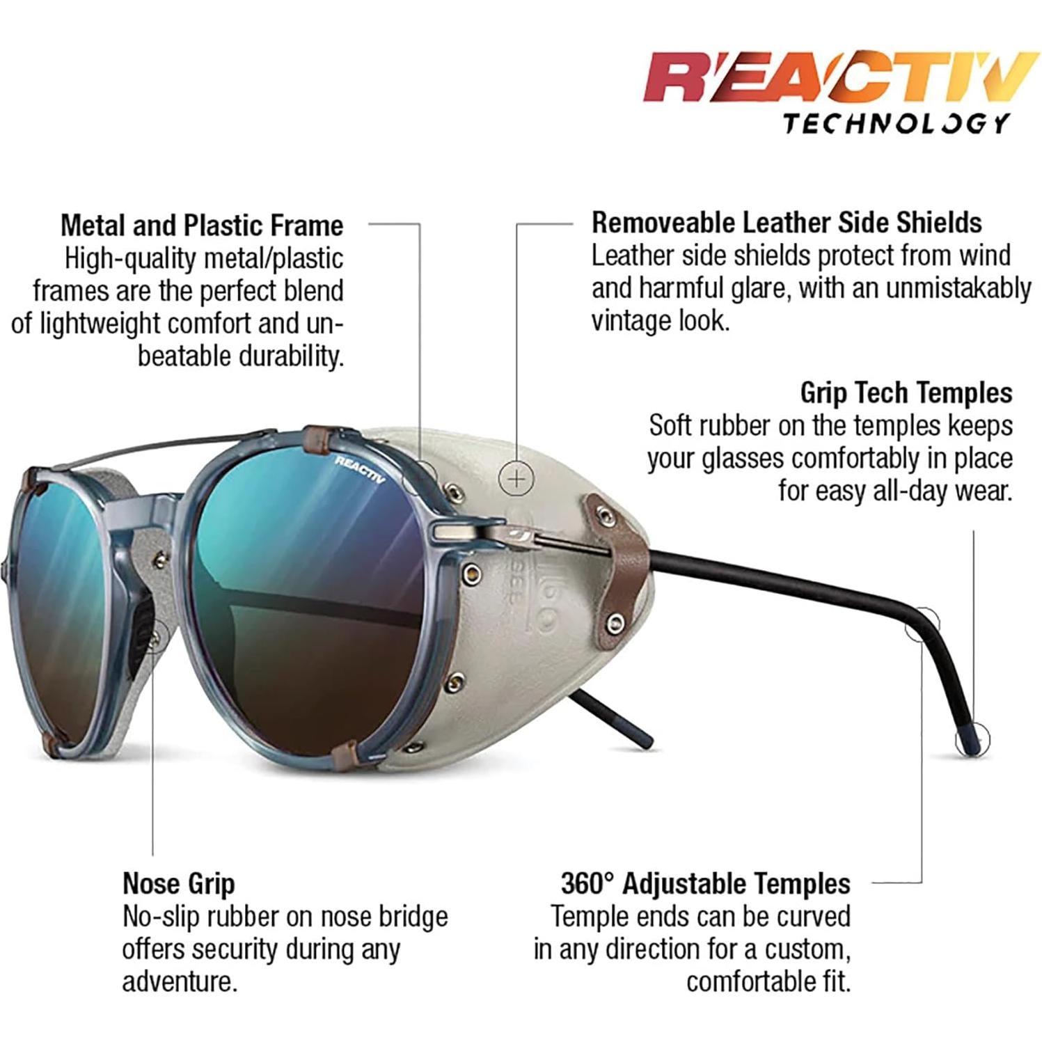 Gafas de sol Julbo Legacy fotocromáticas 51mm con protectores