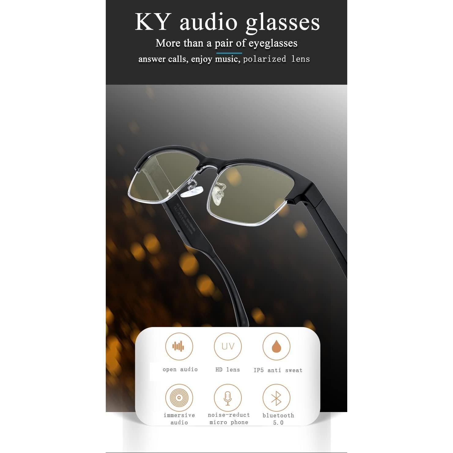 Gafas Bluetooth OOAVR Inteligentes con Lentes Polarizados