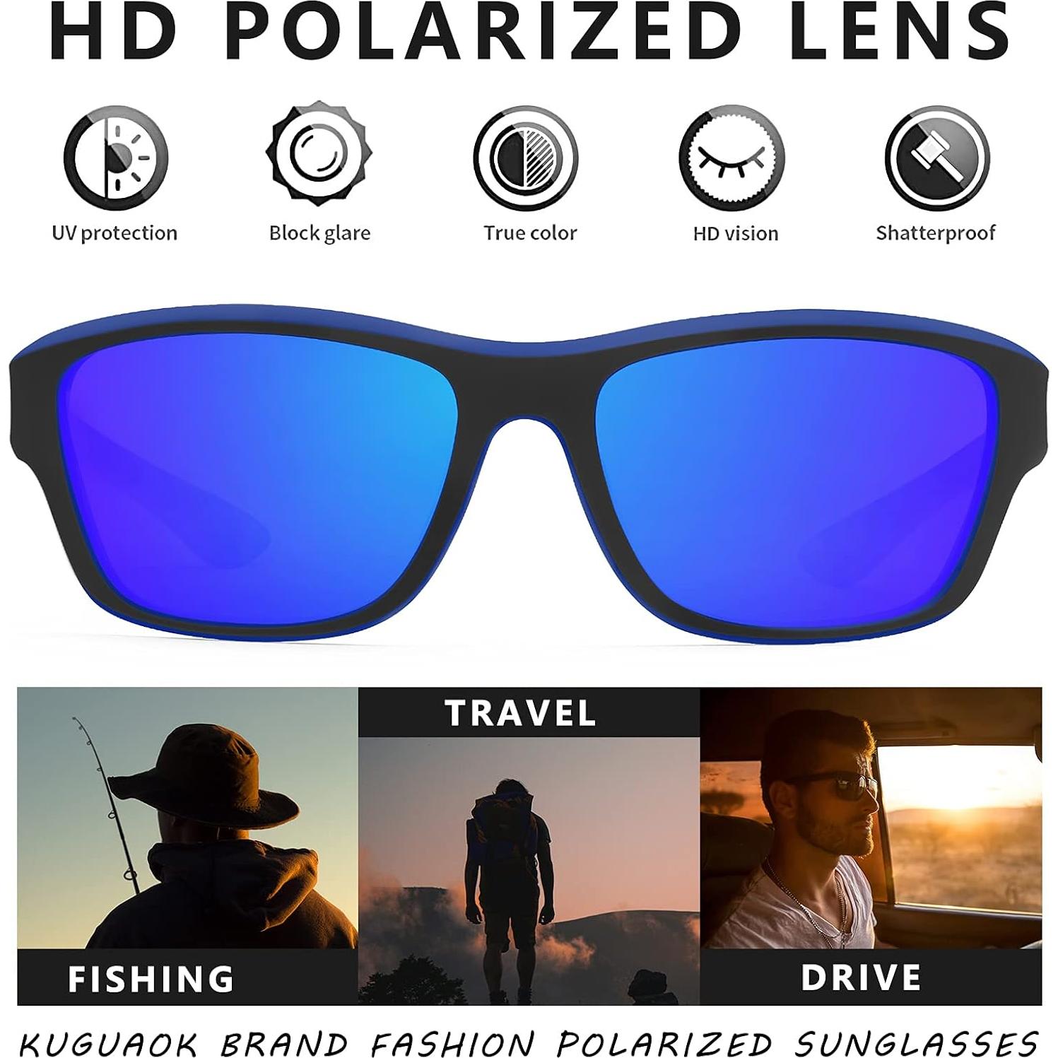 Gafas de Sol Polarizadas KUGUAOK para Hombres 100% UV