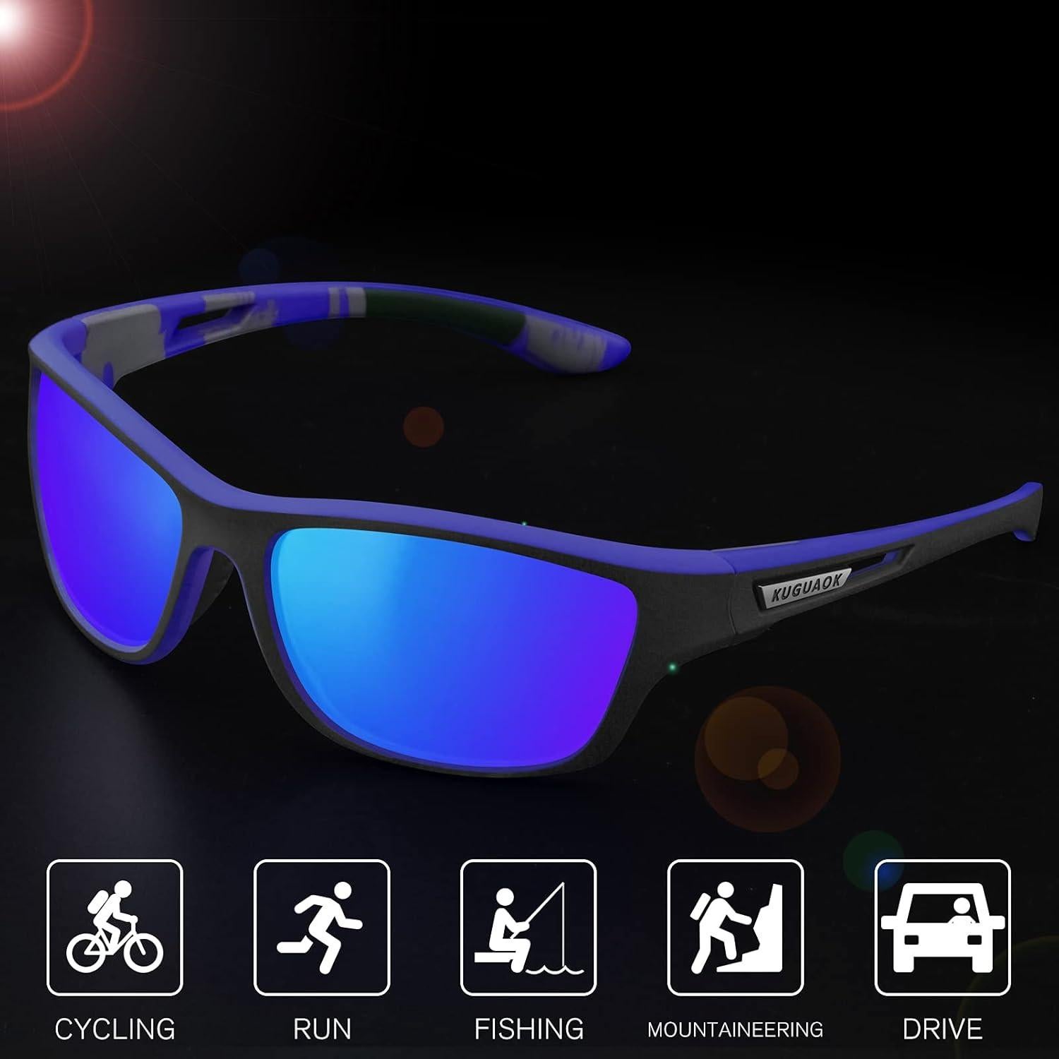 Gafas de Sol Polarizadas KUGUAOK para Hombres 100% UV