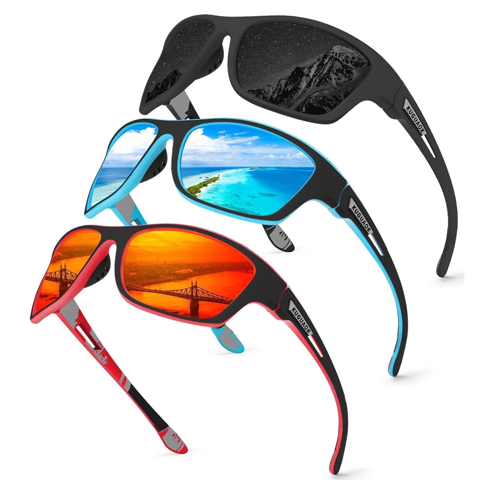 Gafas de sol KUGUAOK polarizadas para hombres 100% UV