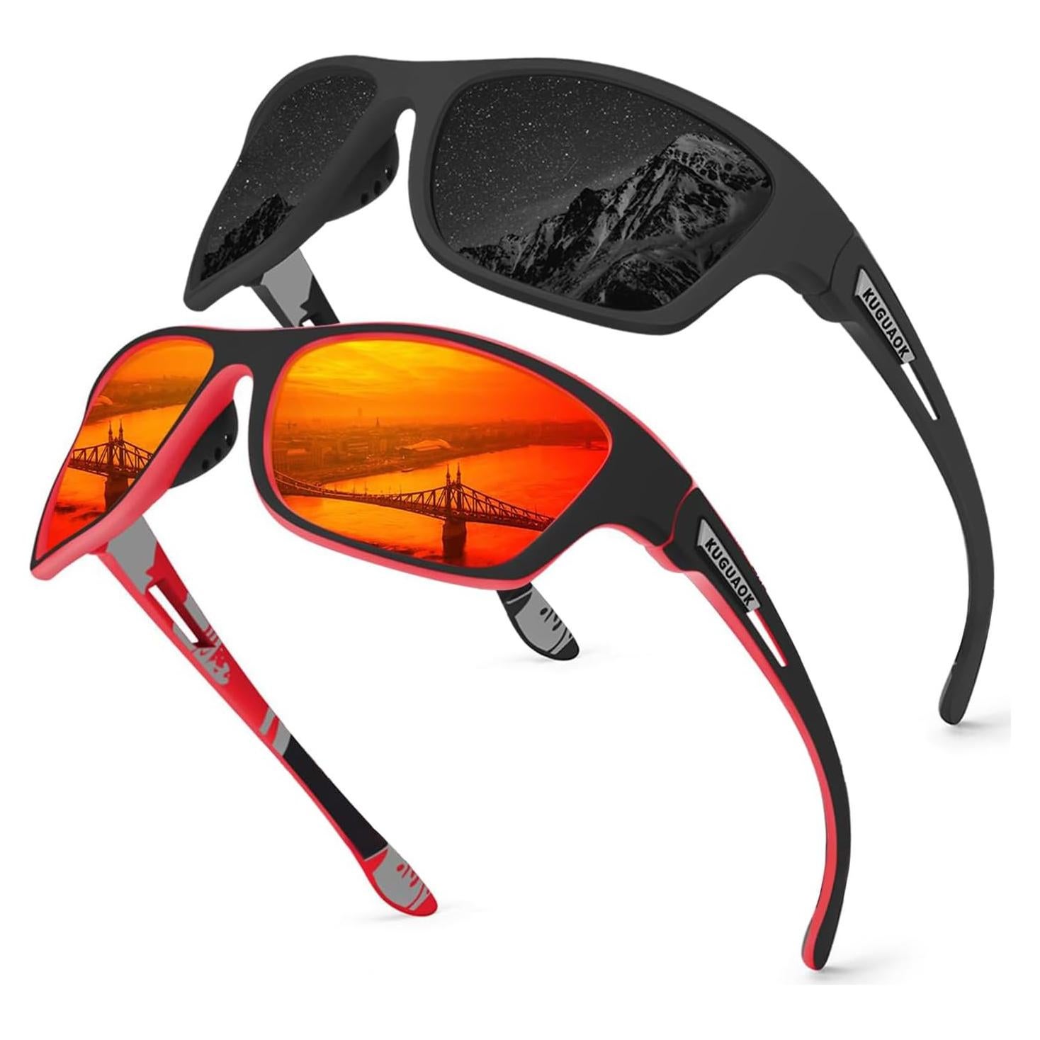 Gafas de Sol Deportivas KUGUAOK Polarizadas UV 100% Hombres