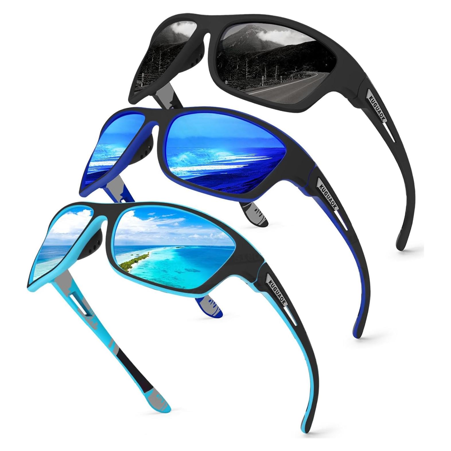 Gafas de Sol Polarizadas KUGUAOK para Hombres 100% UV