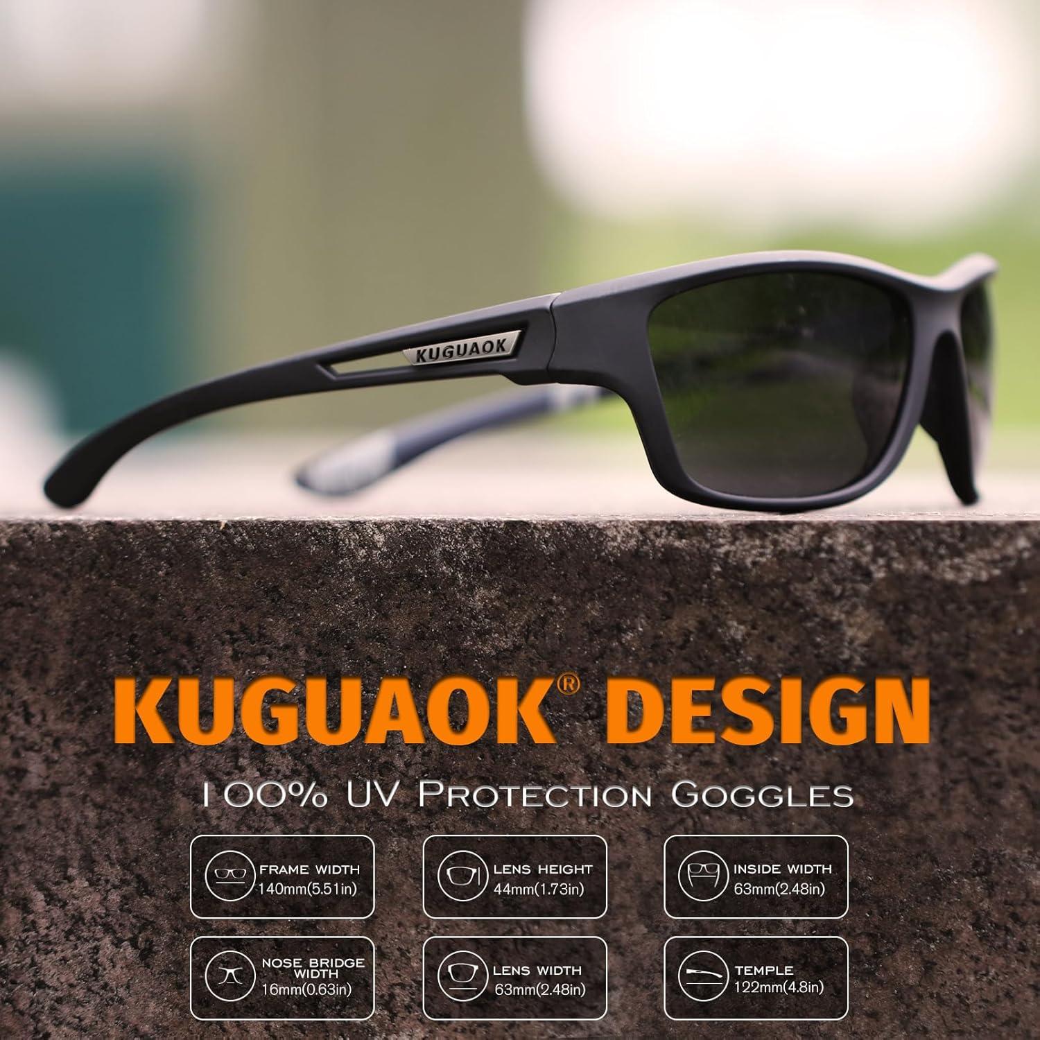 Gafas de Sol Polarizadas KUGUAOK para Hombres 100% UV