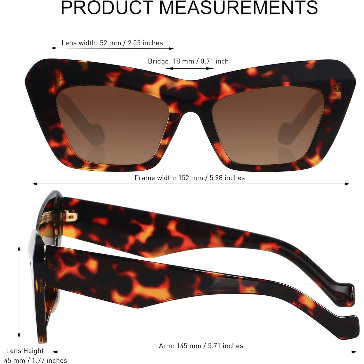 Gafas de sol Cat Eye ANDWOOD para mujeres con lentes UV400