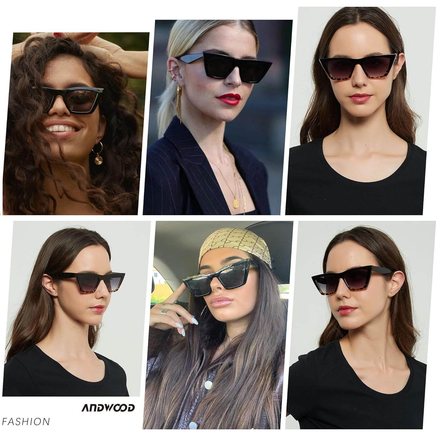 Gafas de sol Cat Eye ANDWOOD UV400 para mujeres