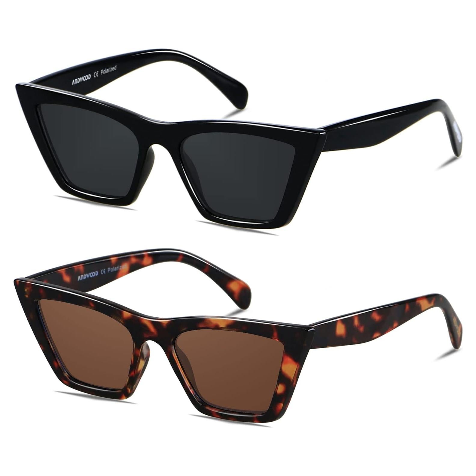 Gafas de sol Cat Eye ANDWOOD Polarizadas Vintage Mujeres