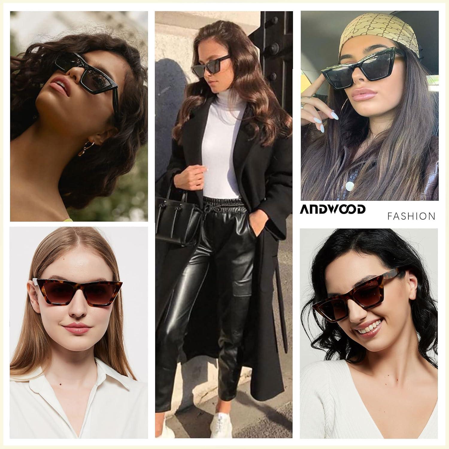 Gafas de sol Cat Eye ANDWOOD polarizadas para mujeres