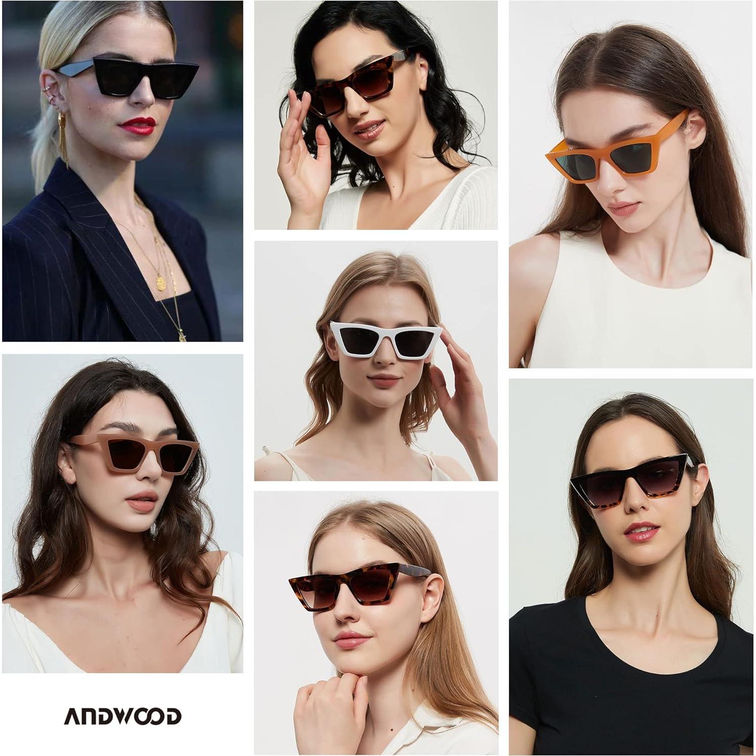 Gafas de sol Cat Eye ANDWOOD polarizadas para mujeres