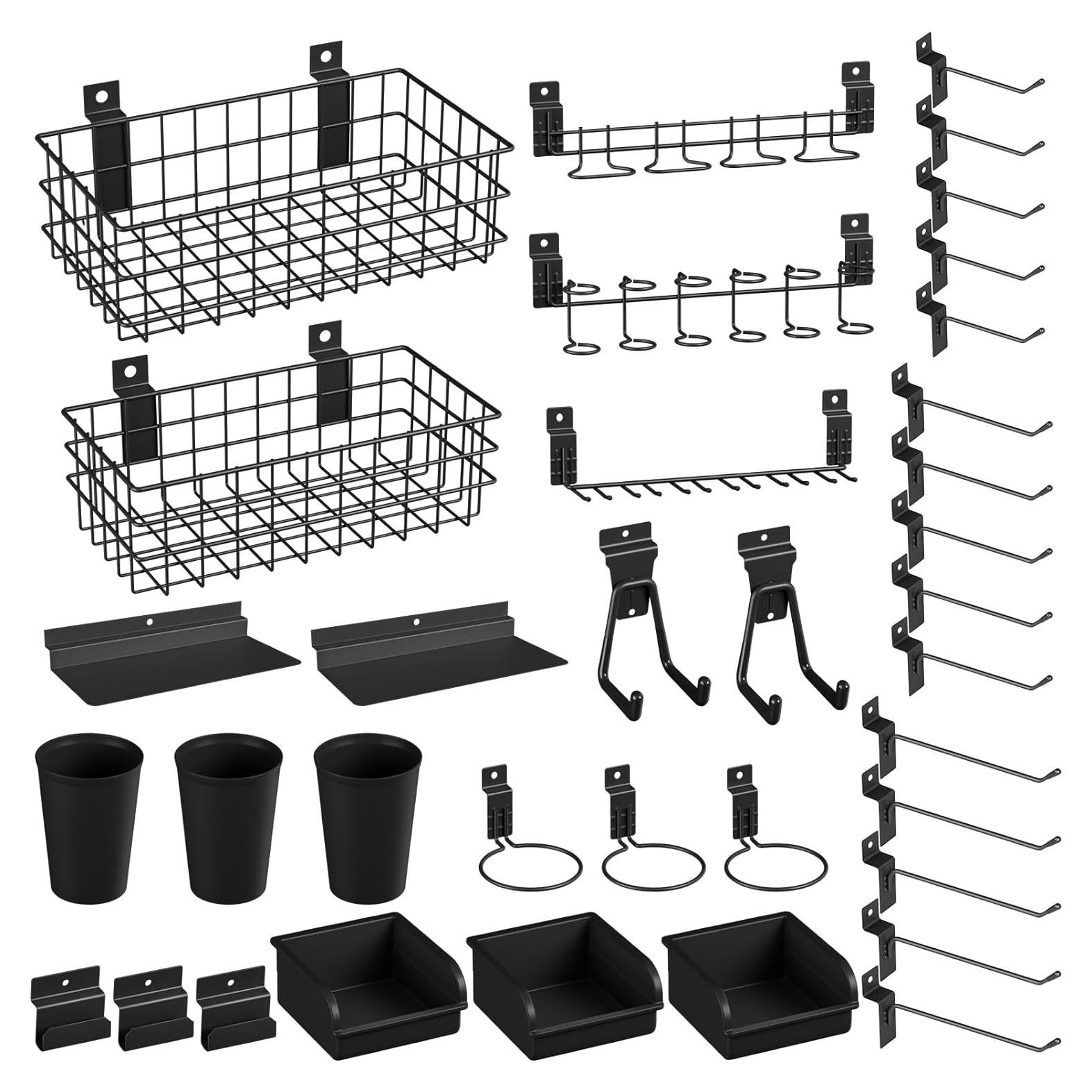 Juego de Accesorios para Pared de Listones INCLY 30 Piezas