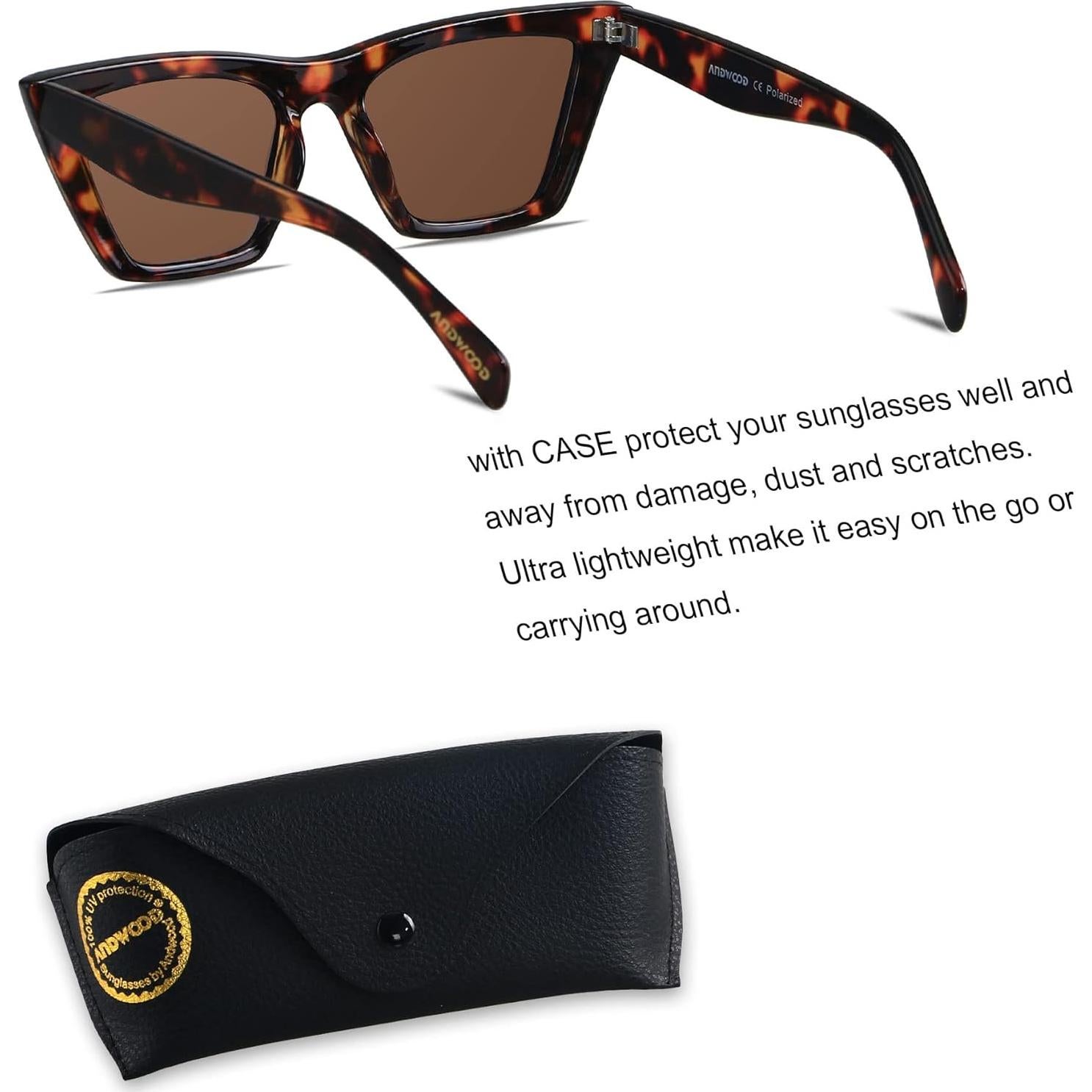 Gafas de sol Cat Eye ANDWOOD Polarizadas para Mujeres