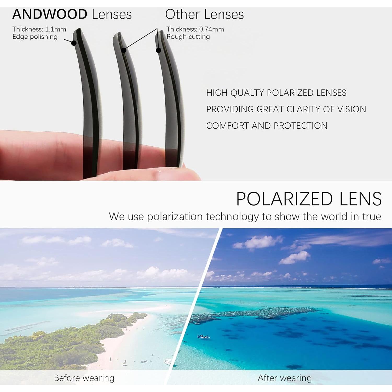 Gafas de sol Cat Eye ANDWOOD Polarizadas para Mujeres