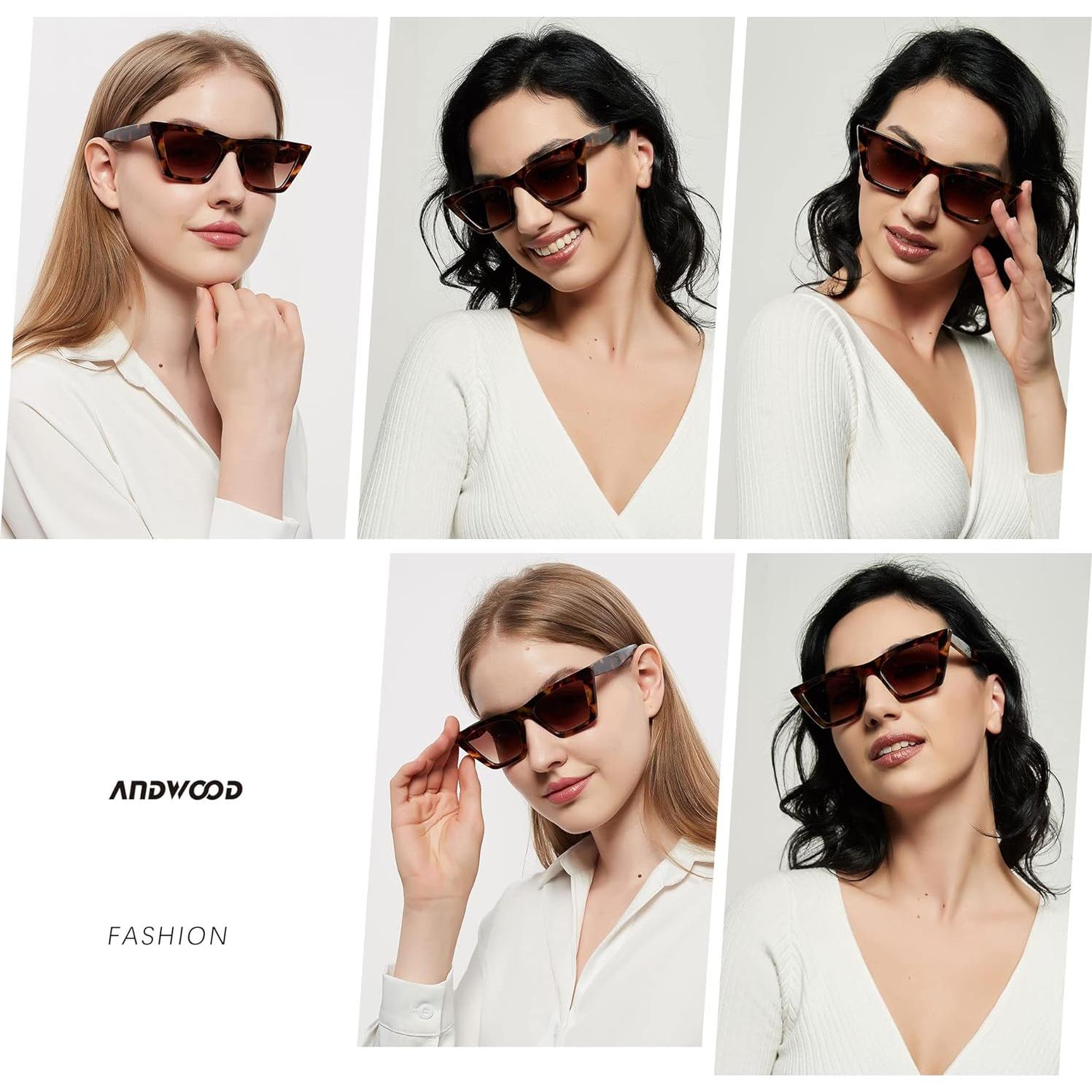 Gafas de sol Cat Eye ANDWOOD Polarizadas para Mujeres