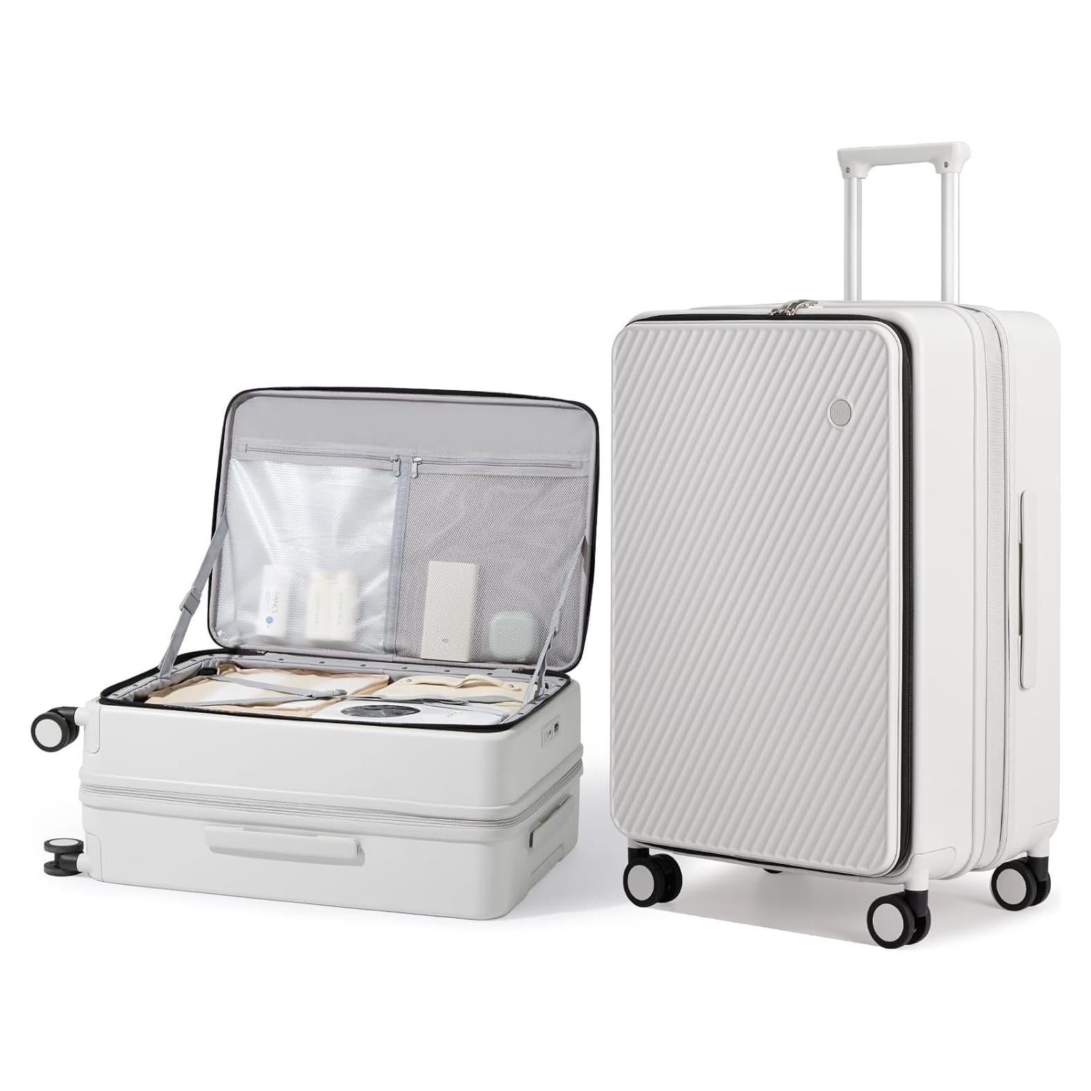 Maleta Grande Expandible Mixi 66cm PC Blanco Humo TSA